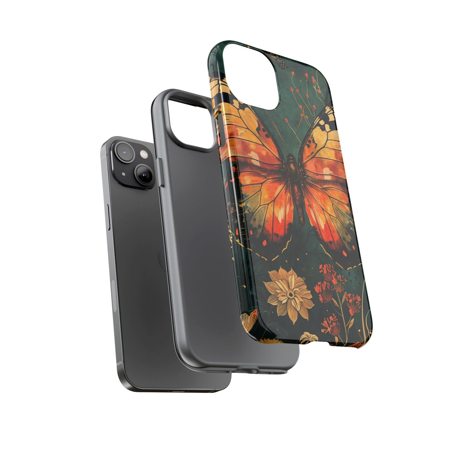 Butterfly Phone Case – Tough Cases for Nature Lovers, Floral Design, Butterfly Art, Unique Gift, Eco-Friendly Protection