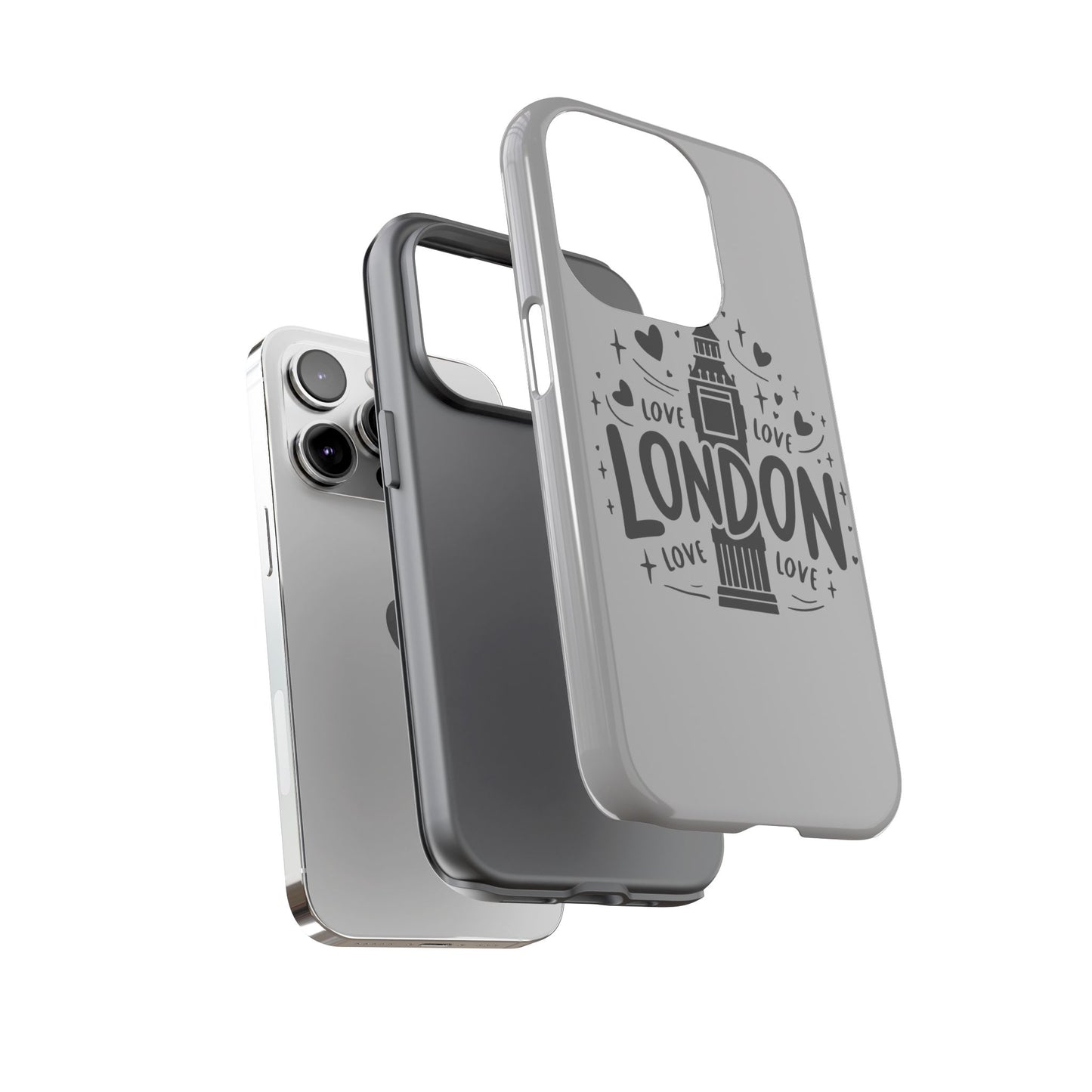 London Love Phone Case, Tough Cases, Stylish Phone Accessories, Unique Gift for Travelers, London Souvenir, Love Design
