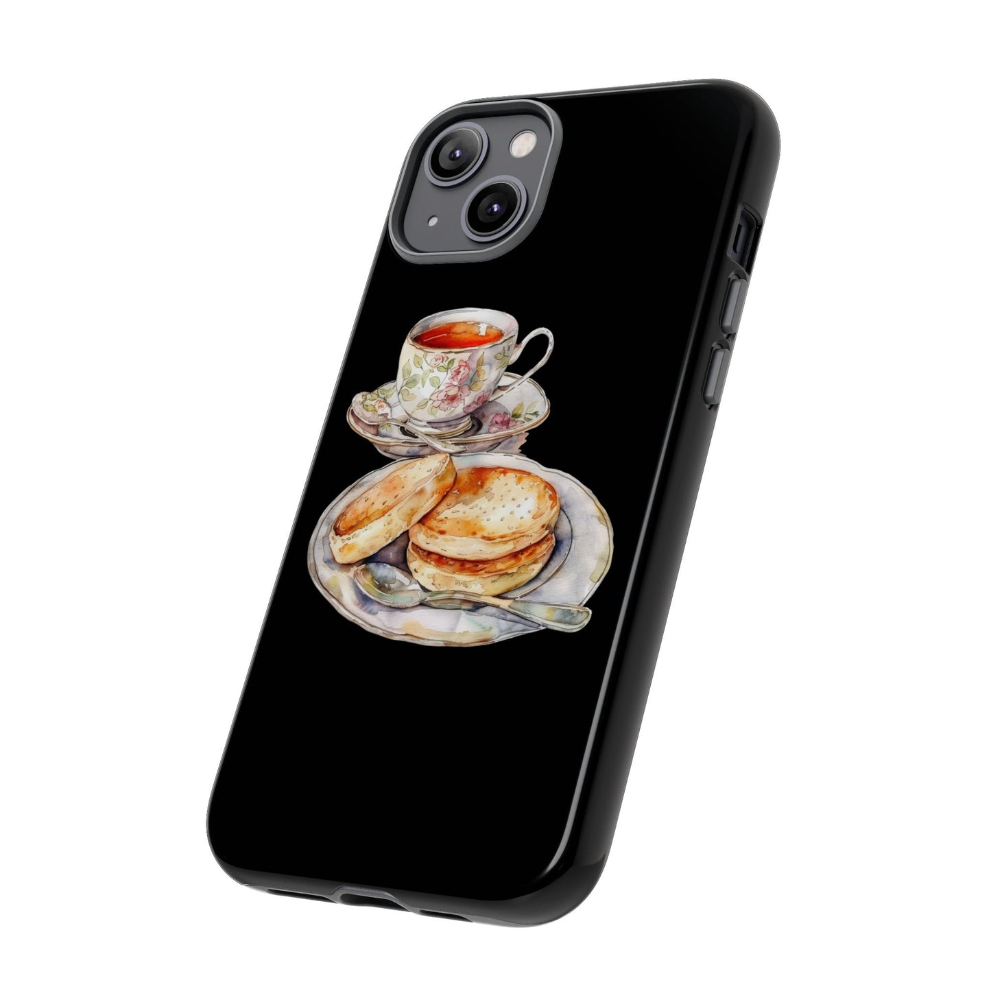 Tea Time Phone Case with Cookies Design, Cute Phone Cover, Gift for Tea Lovers, Kitchen Decor, Whimsical Style