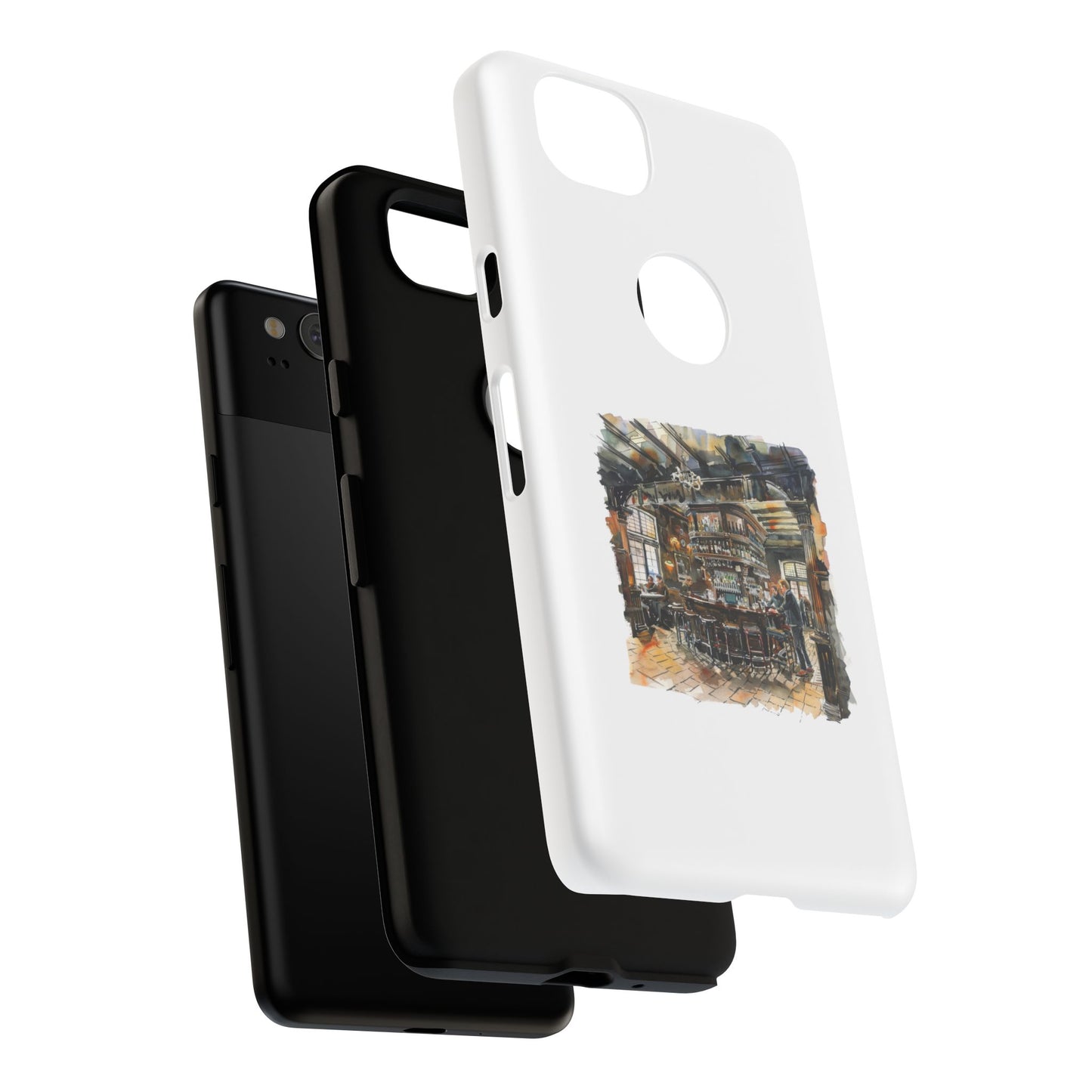 Stylish Tough Case for Phone - Cozy Cafe Artwork Design
