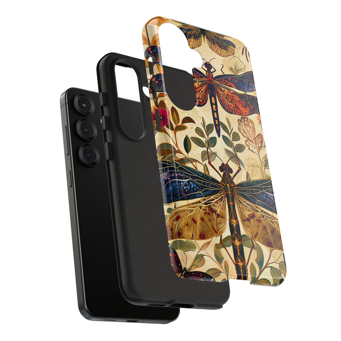 Vintage Dragonfly Phone Case, Nature Inspired, Tough Cases, Eco-Friendly Gift, Bohemian Style, Insect Design