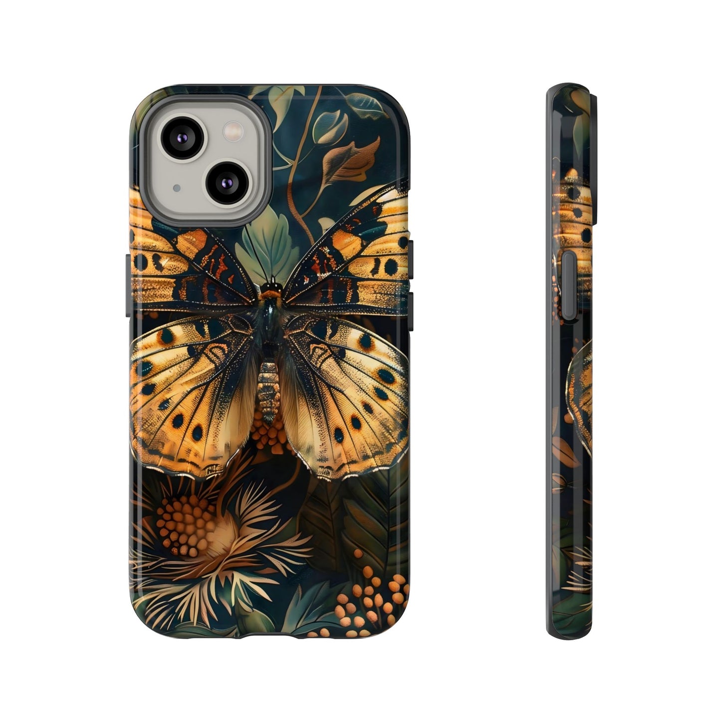 Butterfly Floral Phone Case, Tough Cases, Protective Cover, Unique Gift, Nature Lover, Art Print, Spring Decor