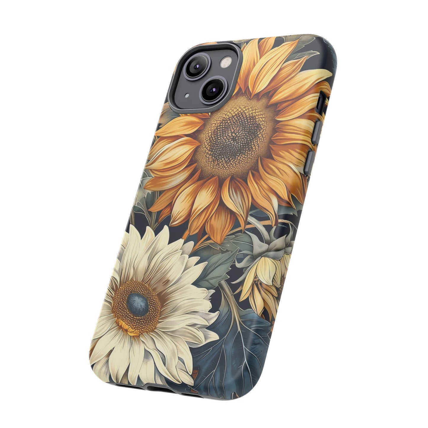 Sunflower Phone Case, Floral Tough Phone Cover, Gift for Nature Lovers, Phone Accessories, Sunflower Gifts