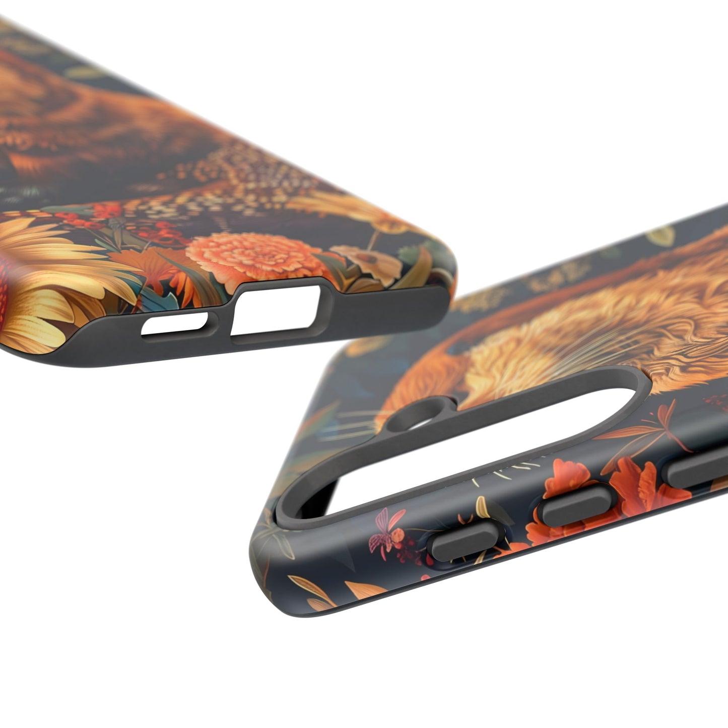 Otter Phone Case, Floral Otter Design, Tough Phone Cover, Nature Lover Gift, Cute Animal Accessories
