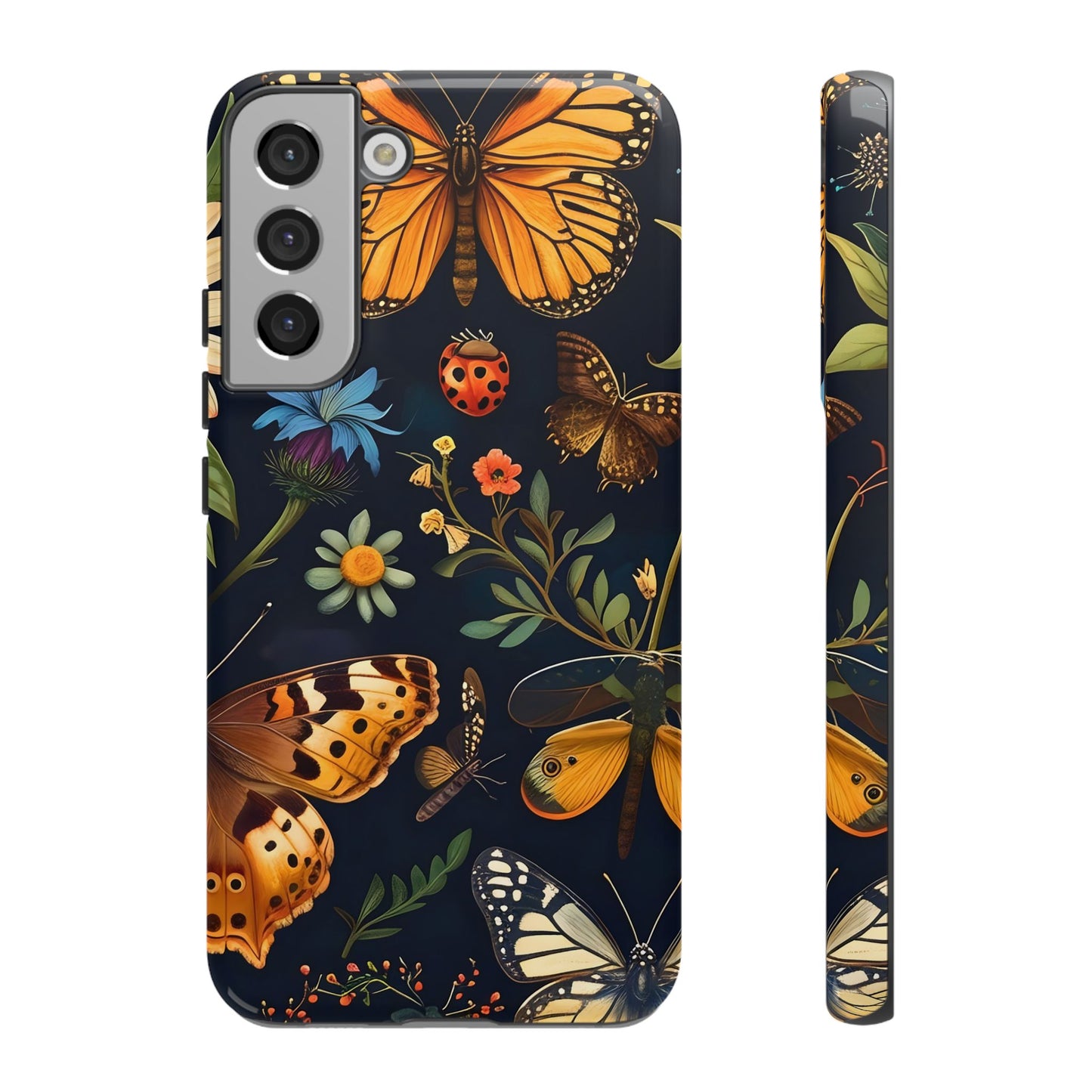 Nature-Inspired Phone Case | Floral Butterfly Design, Tough Phone Cover, Gift for Nature Lovers, Cute Butterfly Case, Home Decor