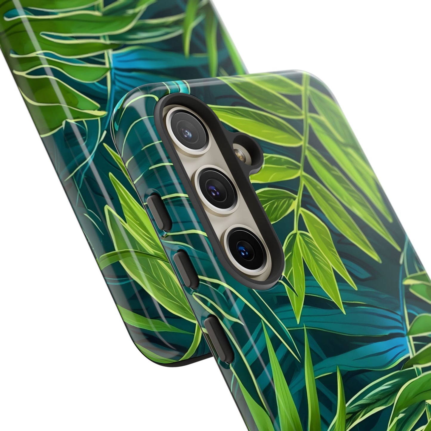 Tropical Phone Case - Durable Green Leaf Design, Eco-Friendly Gift, Trendy Accessory, Nature Lover's Case, Summer Vibes