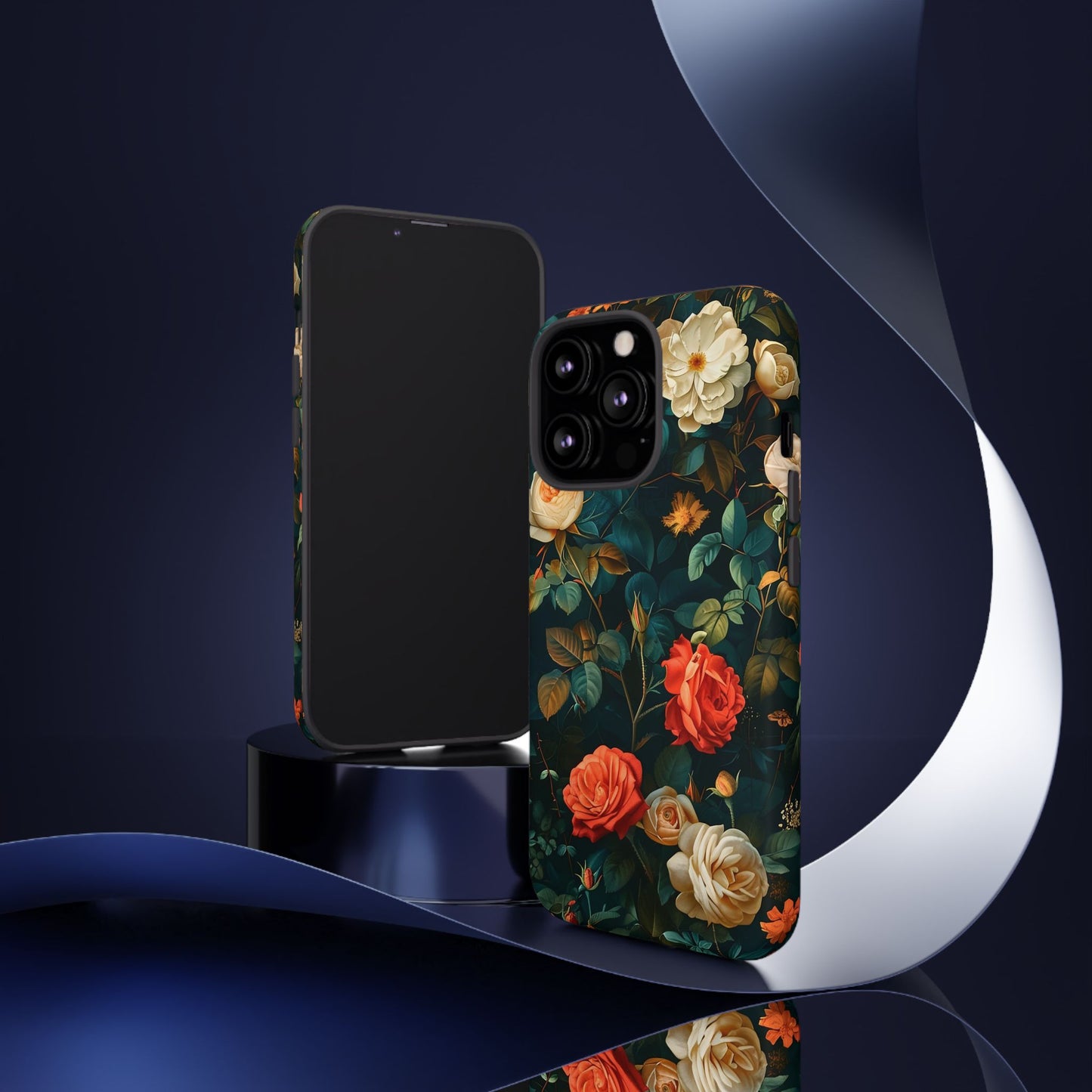 Floral iPhone Case, Tough Phone Cover, Flower Design Phone Accessory, Gift for Her, Spring Style, Floral Protection Case