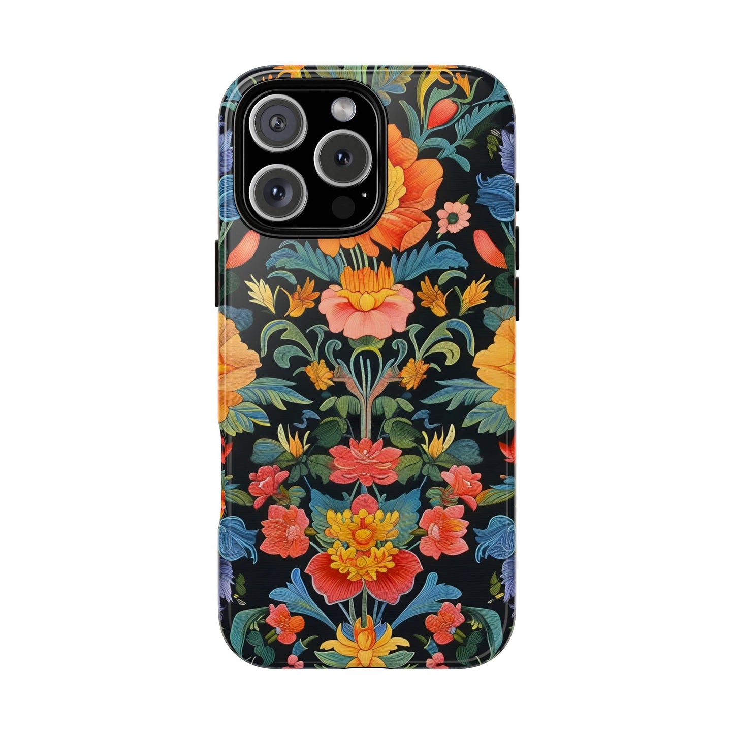 Floral Phone Case - Vibrant Flower Pattern, Tough Case for iPhone, Samsung, Aesthetic Gift, Flower Lover Accessory