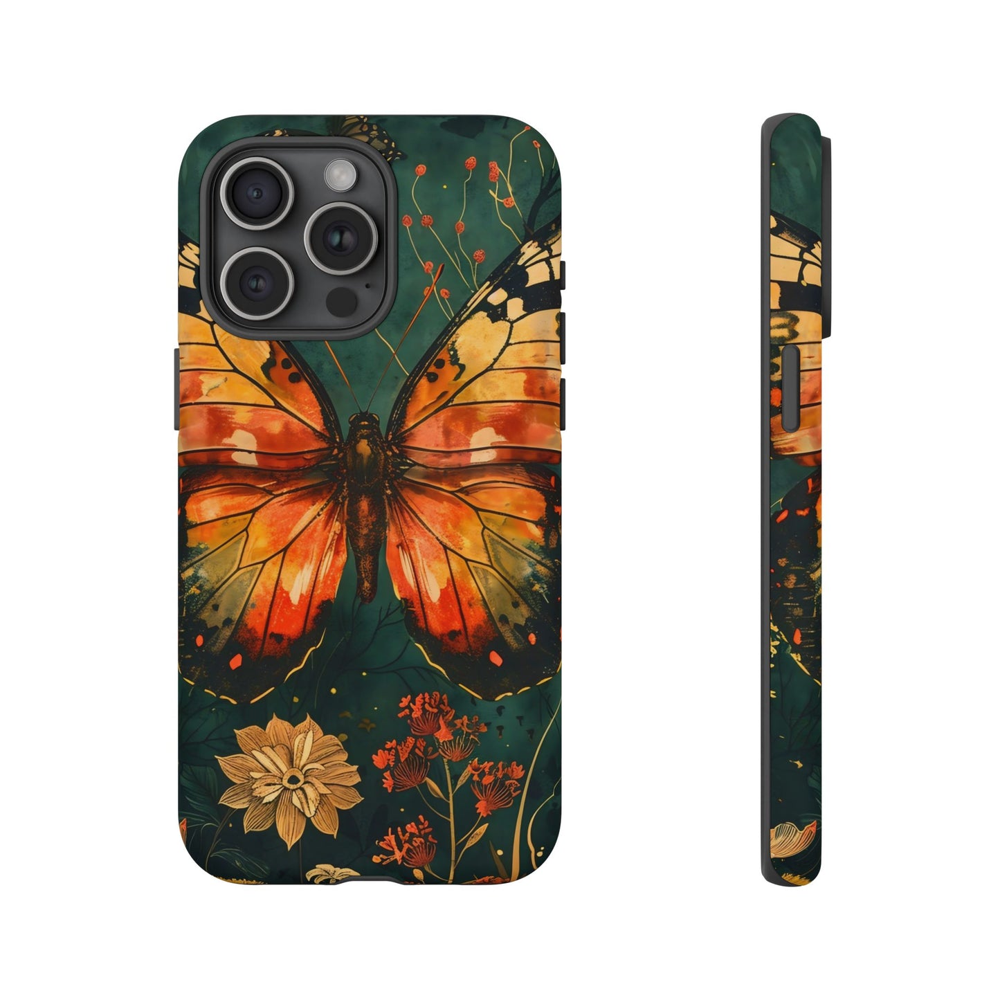 Butterfly Phone Case – Tough Cases for Nature Lovers, Floral Design, Butterfly Art, Unique Gift, Eco-Friendly Protection