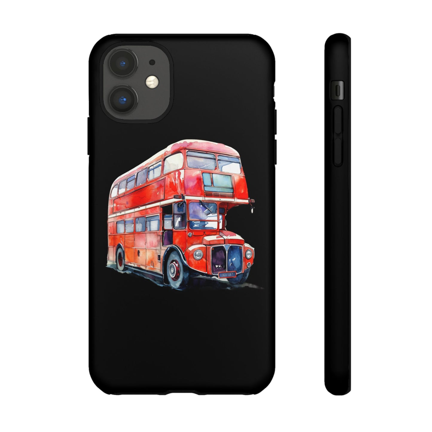 London Bus Phone Case, Tough iPhone Cover, Unique Gift for Travelers, Vintage Style Accessories, Holiday Present Idea