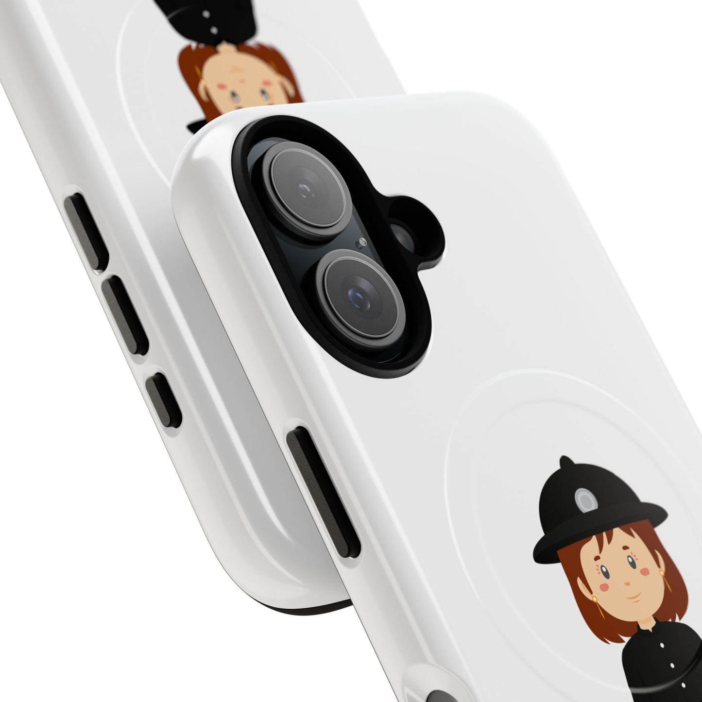 Cute Police Officer Phone Case, Tough Magnetic Case for Kids, Unique Gift for Law Enforcement Fans, Durable Mobile Cover