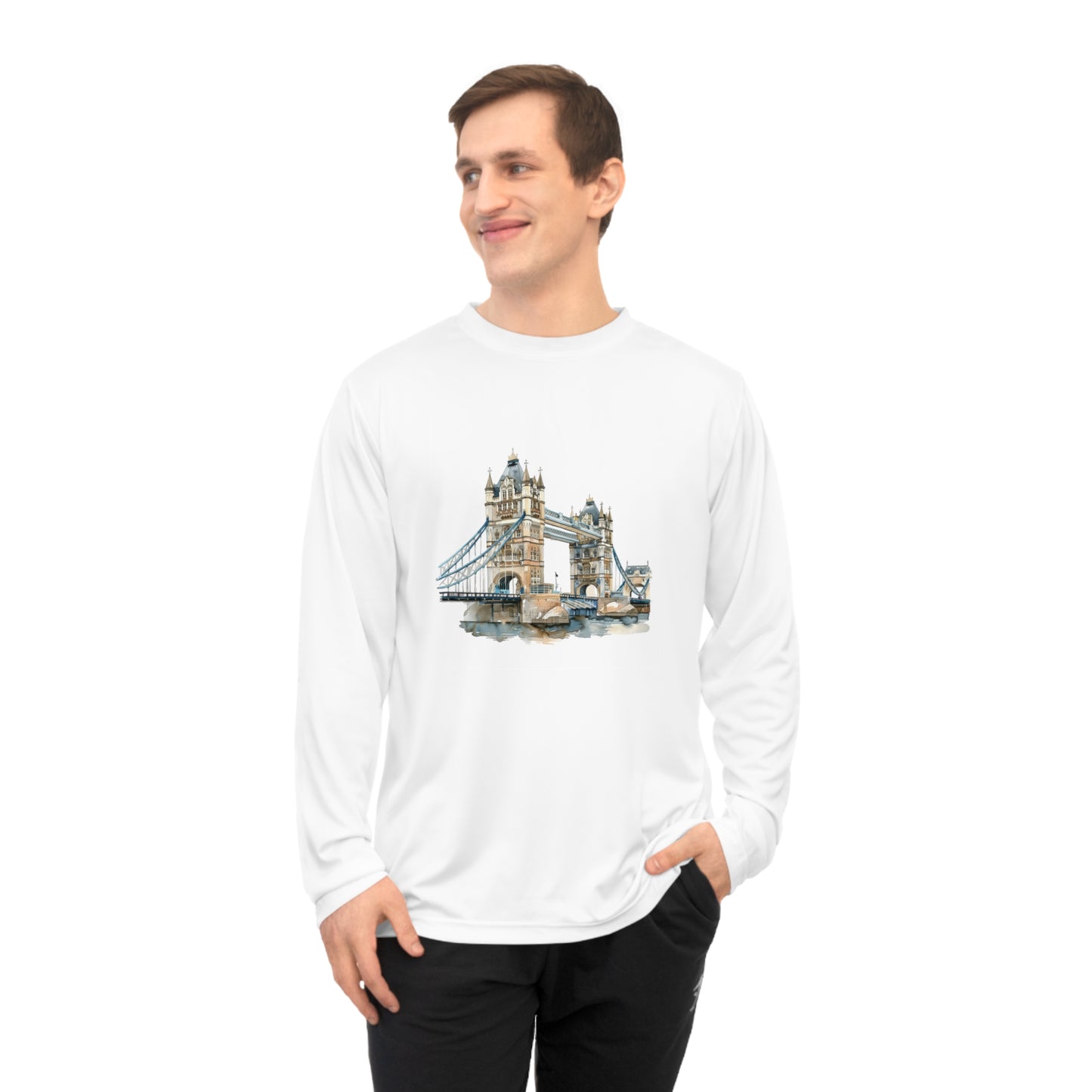 Unisex Performance Long Sleeve Shirt - London Bridge - Historical Beauty