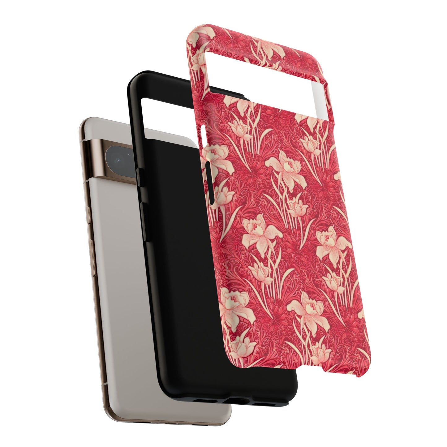 Floral Tough Phone Case - Durable, Stylish Accessory, Perfect Gift for Her, Floral Pattern, Customizable, Ideal for Daily Use