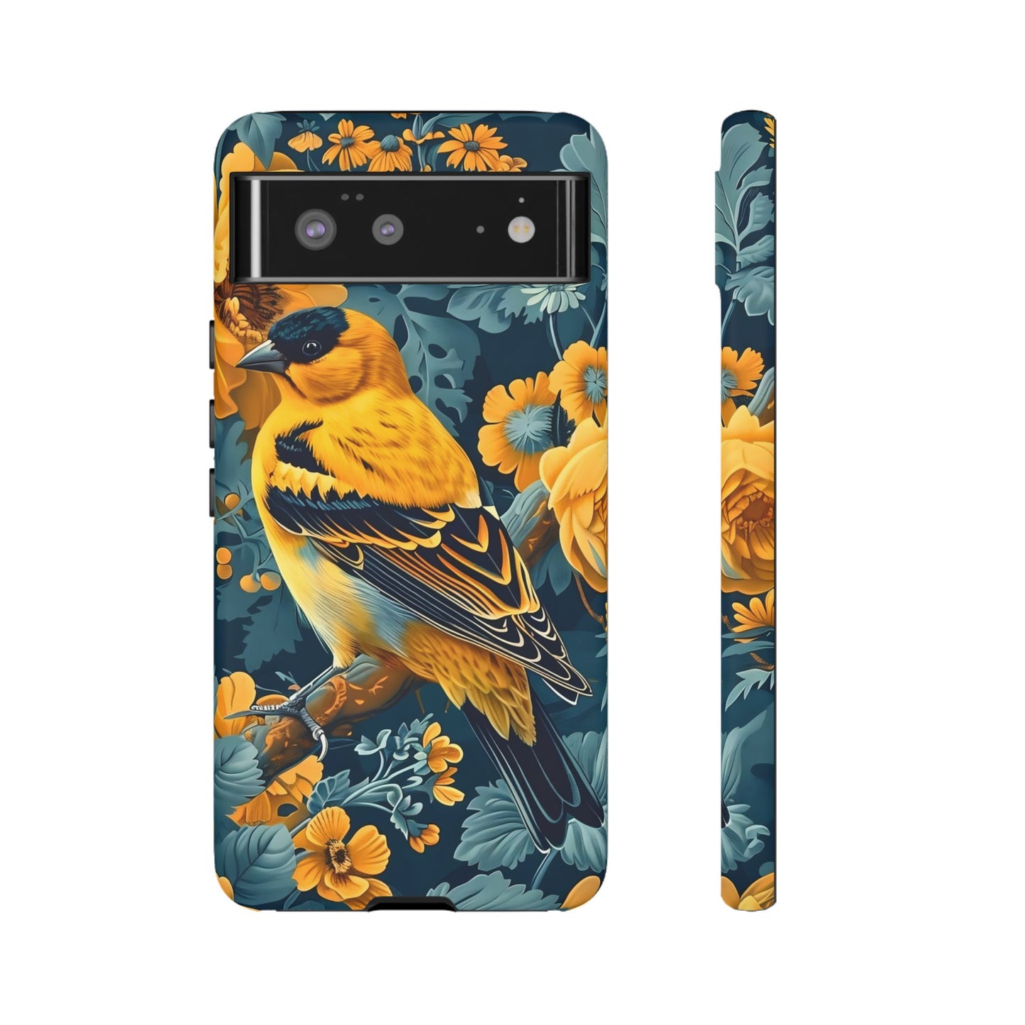 Colorful Bird Phone Case, Tough Phone Cover, Floral Phone Accessories, Nature Lover Gift, Unique Smartphone Case, Birthday Present