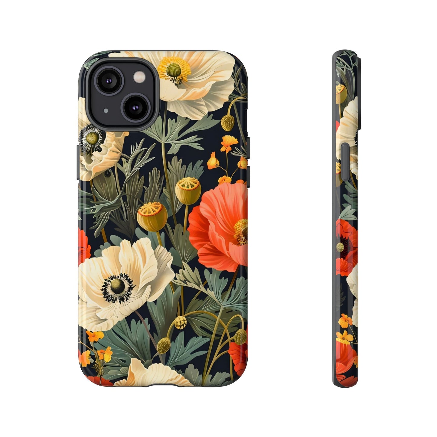 Floral Phone Case, Tough Cases with Botanical Design, Flower Protection Case, Gift for Nature Lovers, Eco-Friendly Mobile Cover