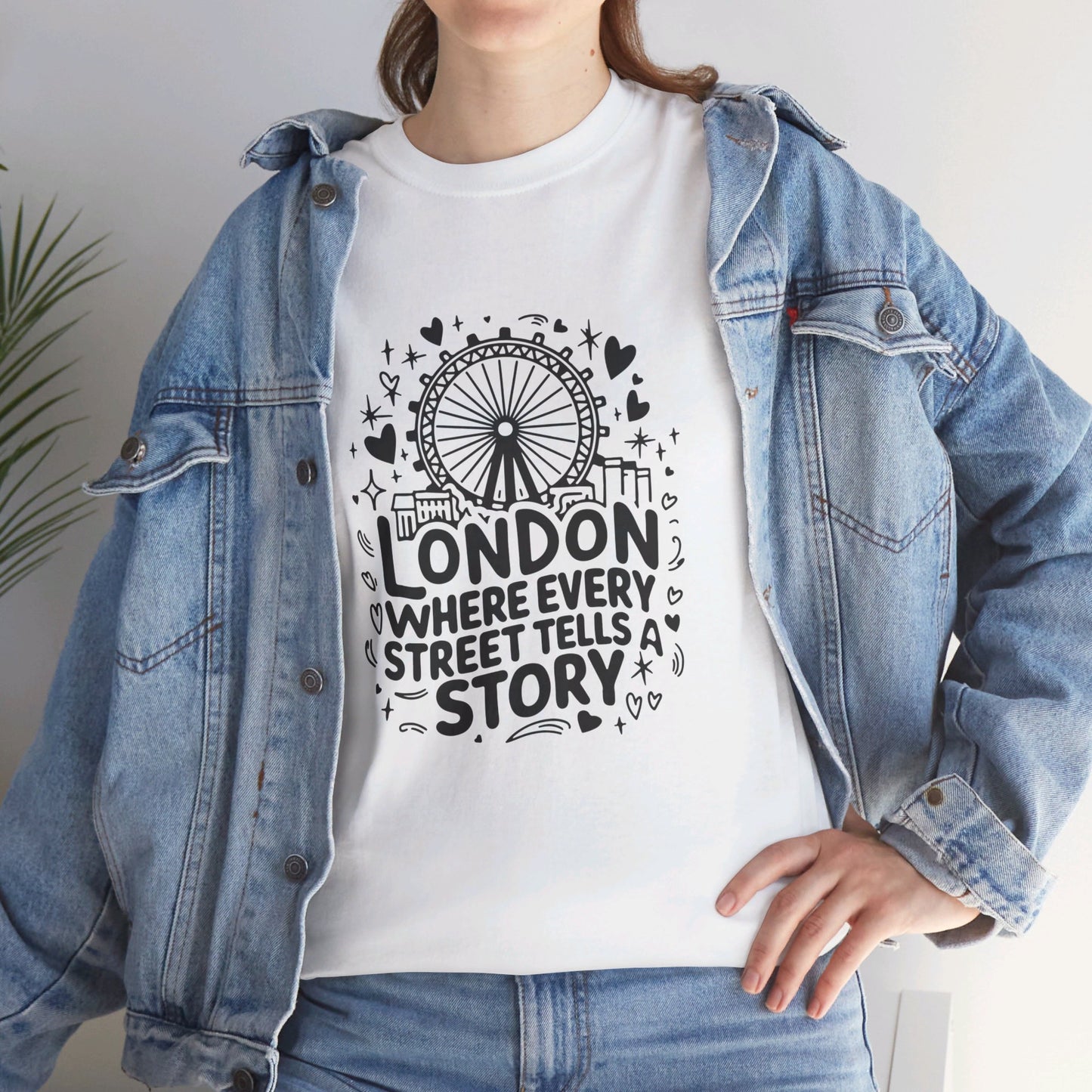 London Where Every Street Tells Story Versatile Unisex Heavy Cotton T-Shirt