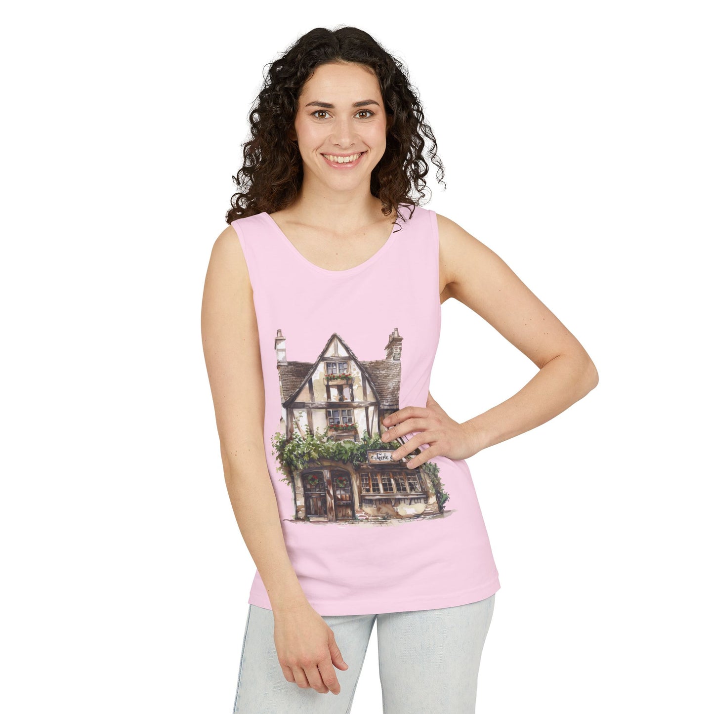 Unisex Garment-Dyed Tank Top - Charming British House