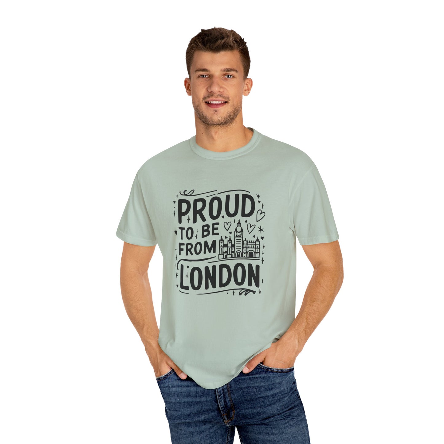 Unisex Garment-Dyed T-shirt - Proud to Be from London - London Pride