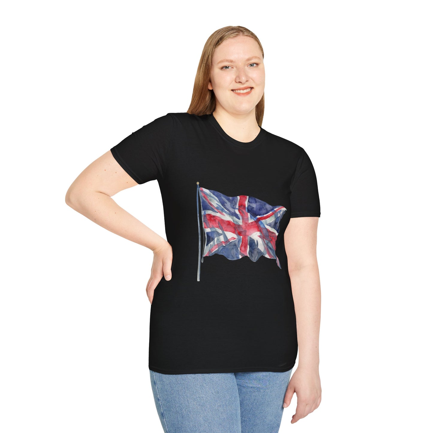 Unisex Softstyle T-Shirt - Waving Proud - The Union Jack Flag