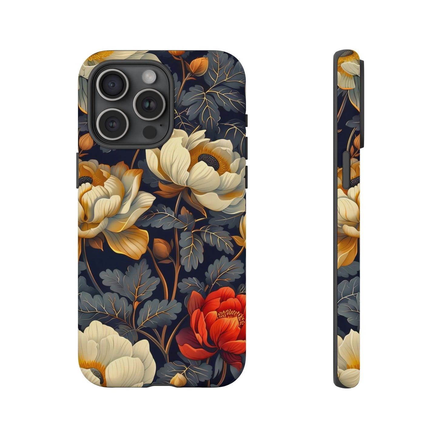 Floral Phone Case - Tough Cases, Stylish Mobile Cover, Flower Design, Holiday Gift, Trendy Accessory, Eco-Friendly Case