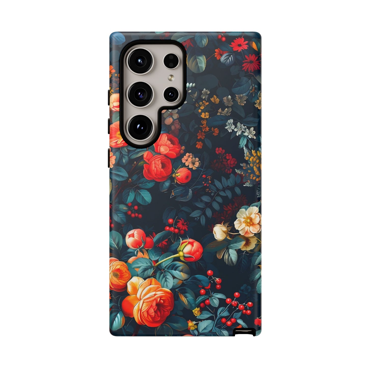 Floral Phone Case - Tough Cases, iPhone Protection, Elegant Floral Design, Gift for Her, Stylish Tech Accessory