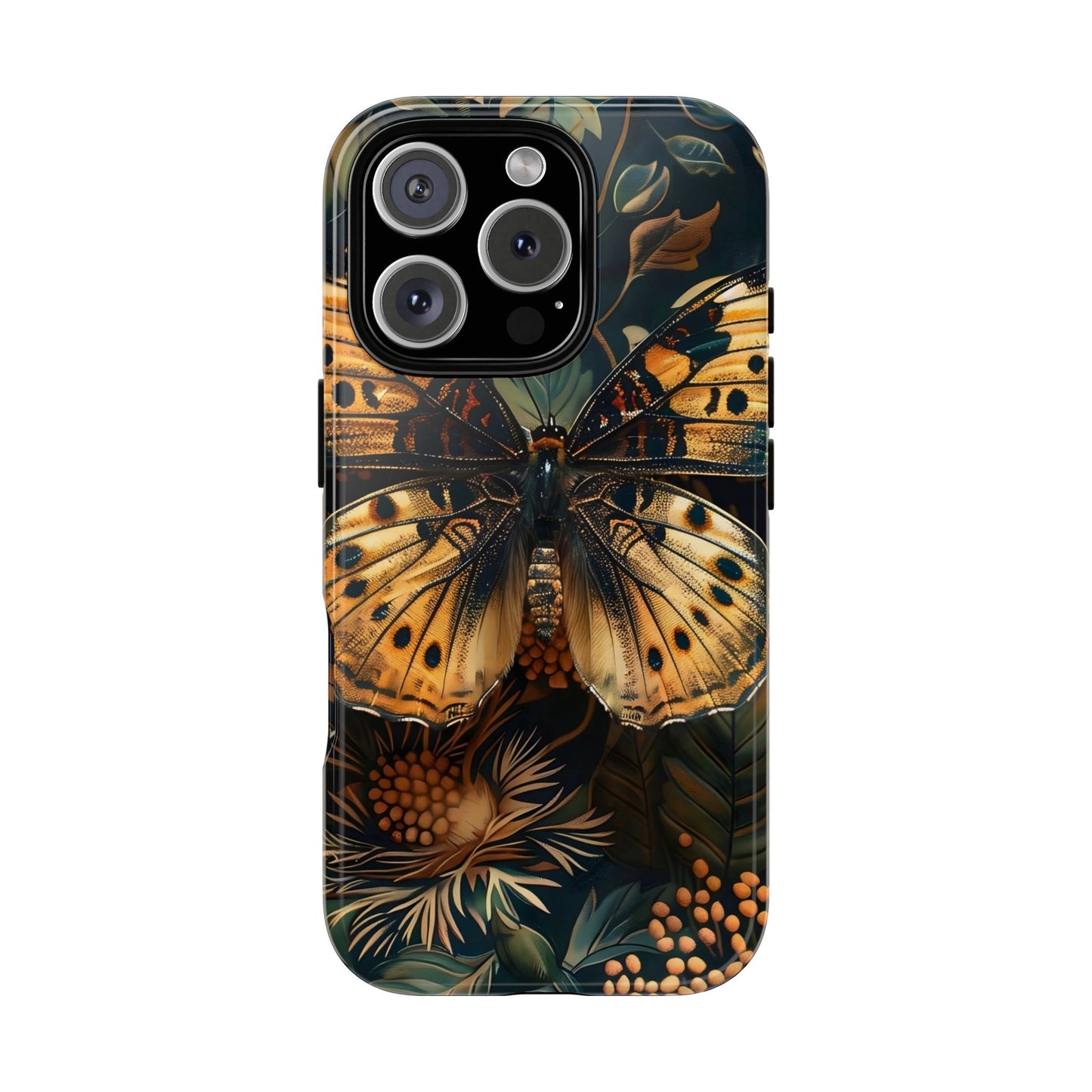 Butterfly Floral Phone Case, Tough Cases, Protective Cover, Unique Gift, Nature Lover, Art Print, Spring Decor