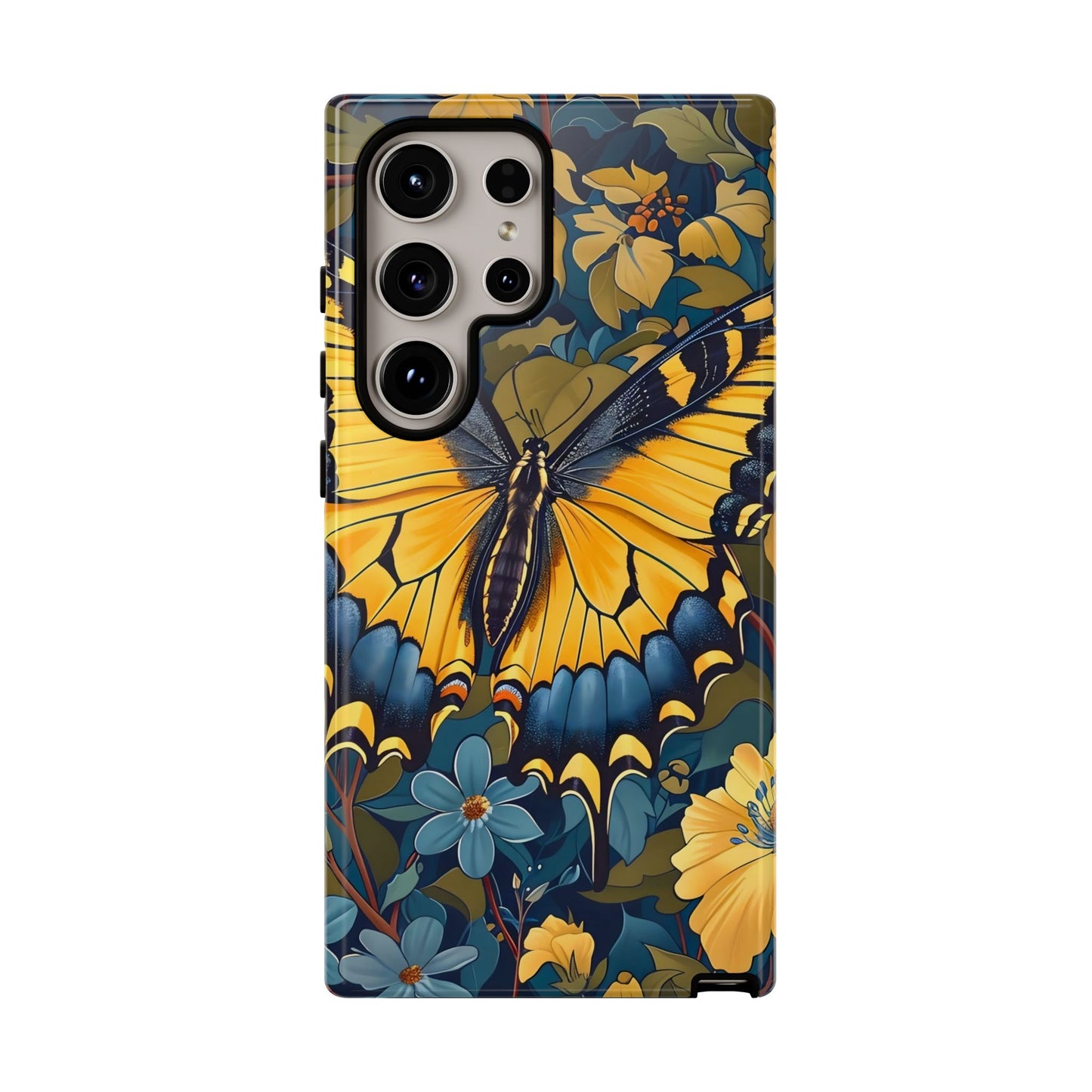 Colorful Butterfly Phone Case, Floral Design, Tough Cases, Protective Cover, Gifts for Nature Lovers, Birthday Present