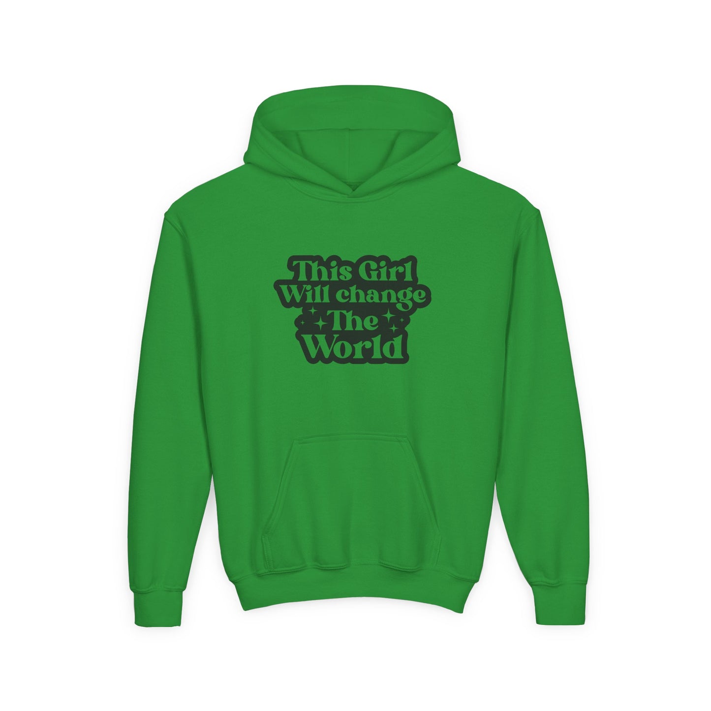 Inspiring Youth Hooded Sweatshirt - 'This Girl Will Change The World'