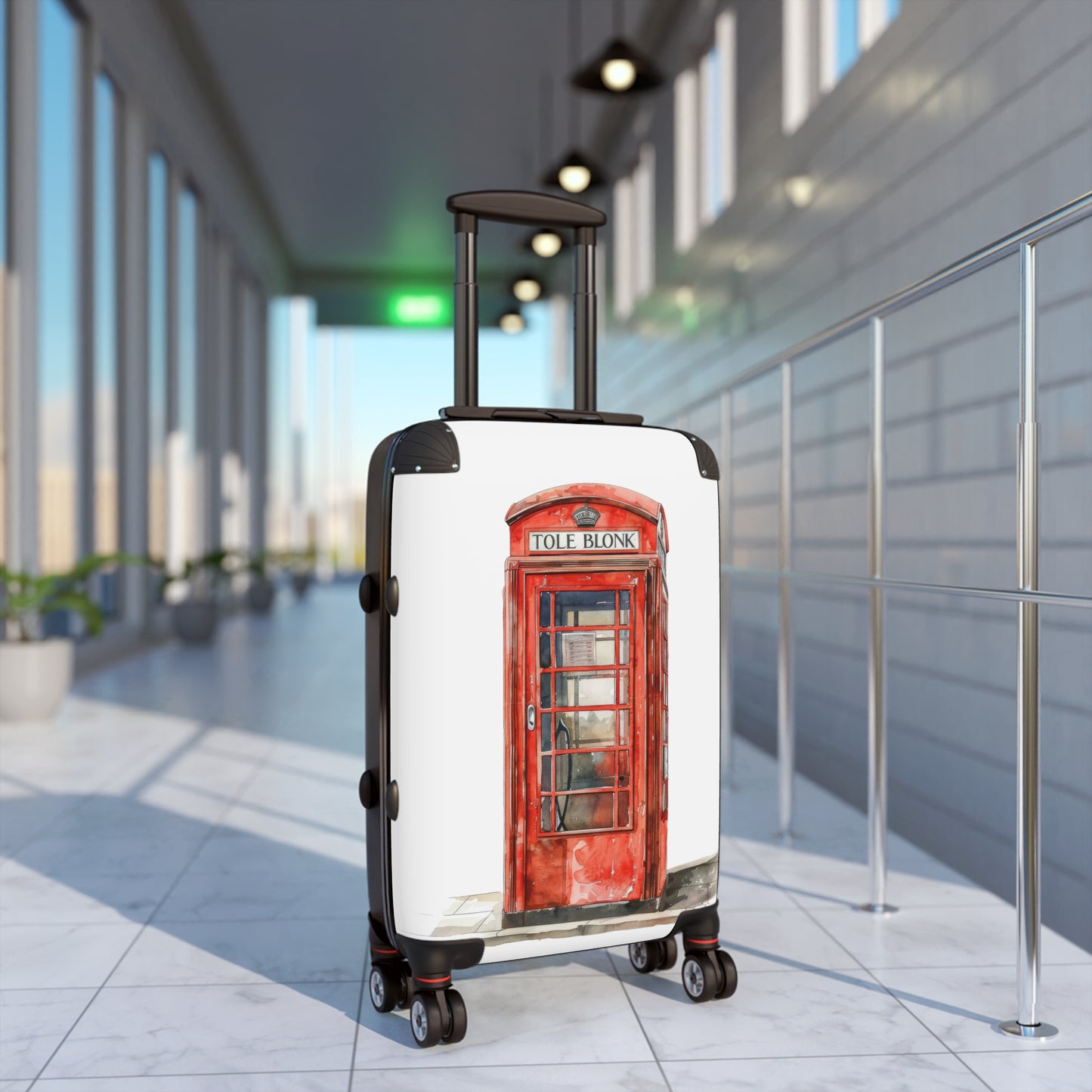 Classic Red Phone Booth Suitcase