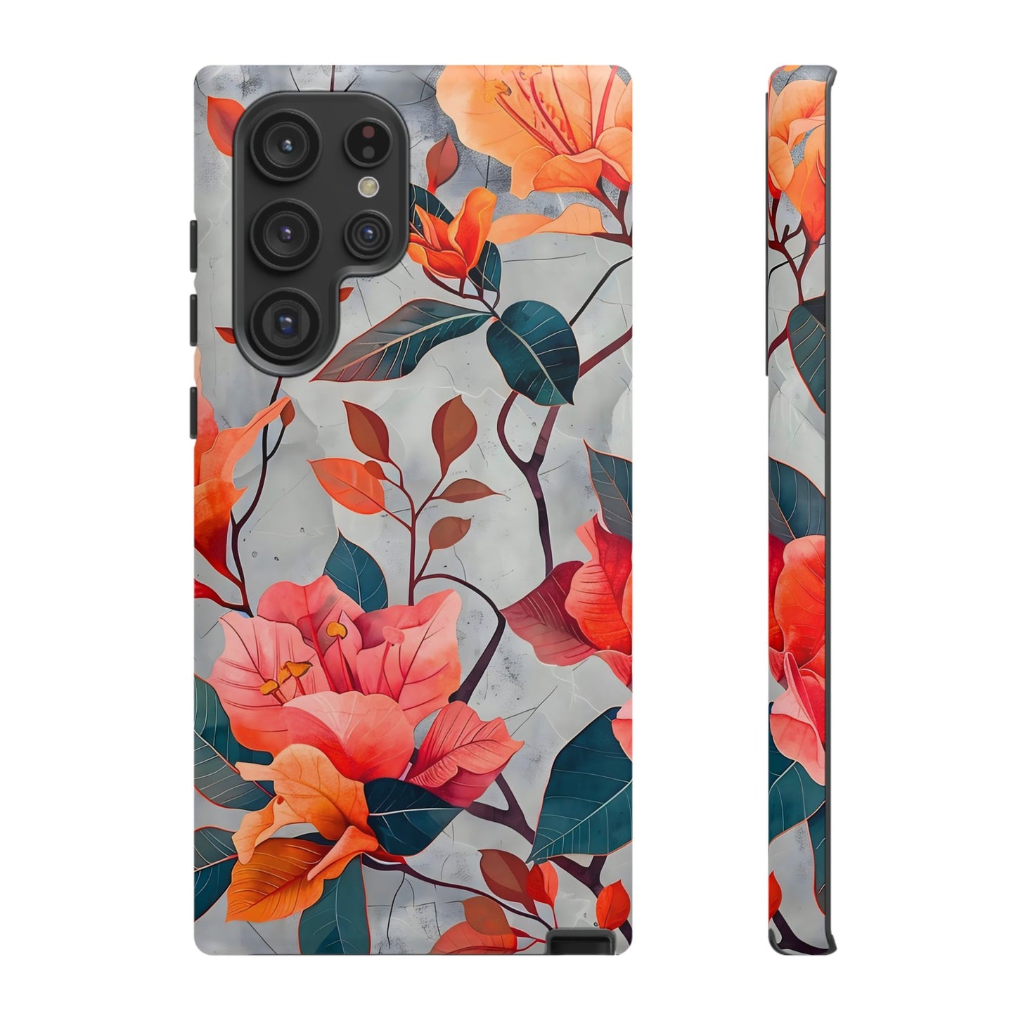 Floral Phone Case, Tough Cases, Flower Power, Gift for Her, Decorative Phone Cover, Trendy Accessories, Everyday Style