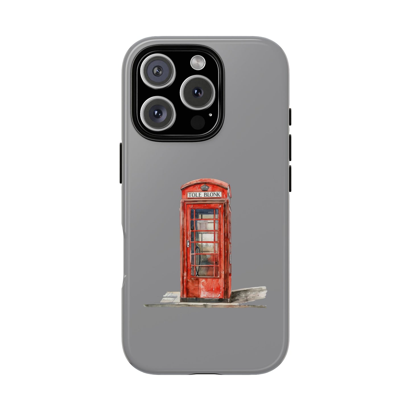 Red Phone Booth Phone Case, Vintage Style Case, Tough Cases for Gifts, Quirky Phone Accessories, Travel Lover's Gift