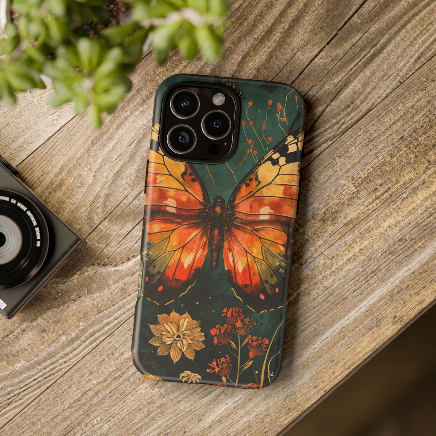 Butterfly Phone Case – Tough Cases for Nature Lovers, Floral Design, Butterfly Art, Unique Gift, Eco-Friendly Protection
