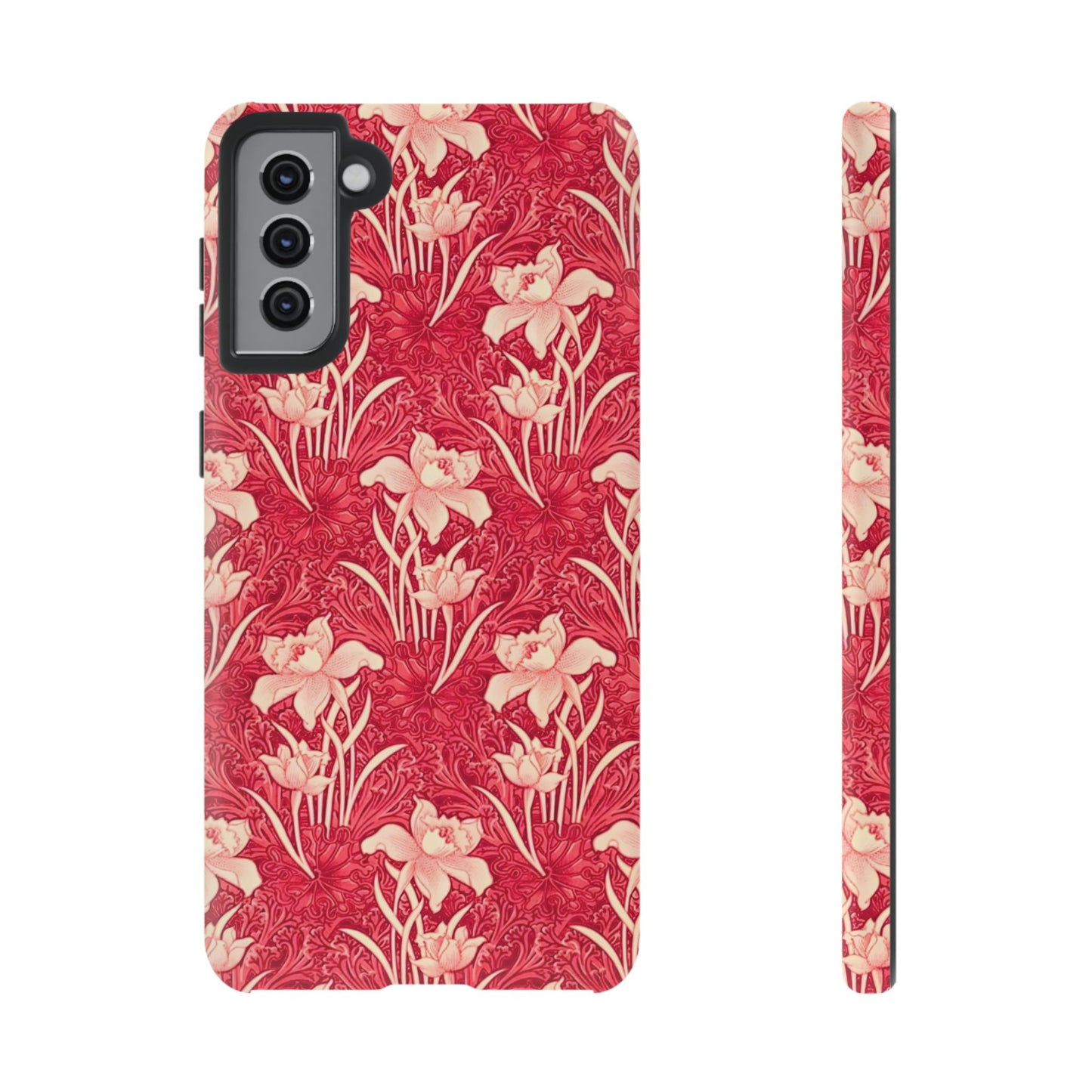 Floral Tough Phone Case - Durable, Stylish Accessory, Perfect Gift for Her, Floral Pattern, Customizable, Ideal for Daily Use