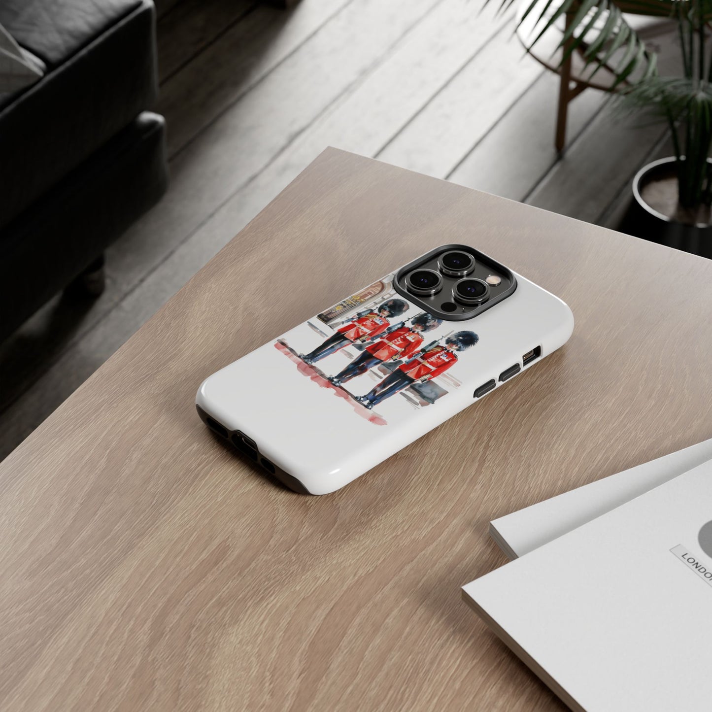 Phone Case with Royal Guard Design, Unique Cell Cover, London Souvenir, Tough Phone Case, Gift for Travelers, Stylish Street Photography