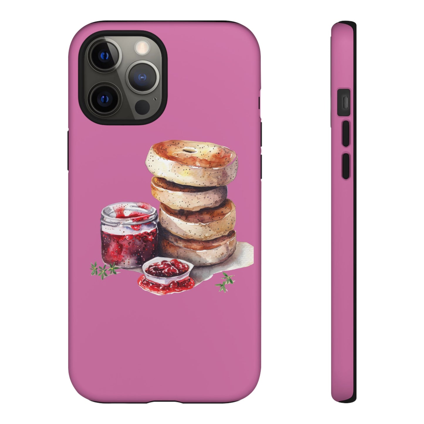 Cute Bagel Phone Case, Tough Cases for Food Lovers, Unique Gifts for Foodies, Phone Accessories for Breakfast Lovers, Fun and Stylish Cases