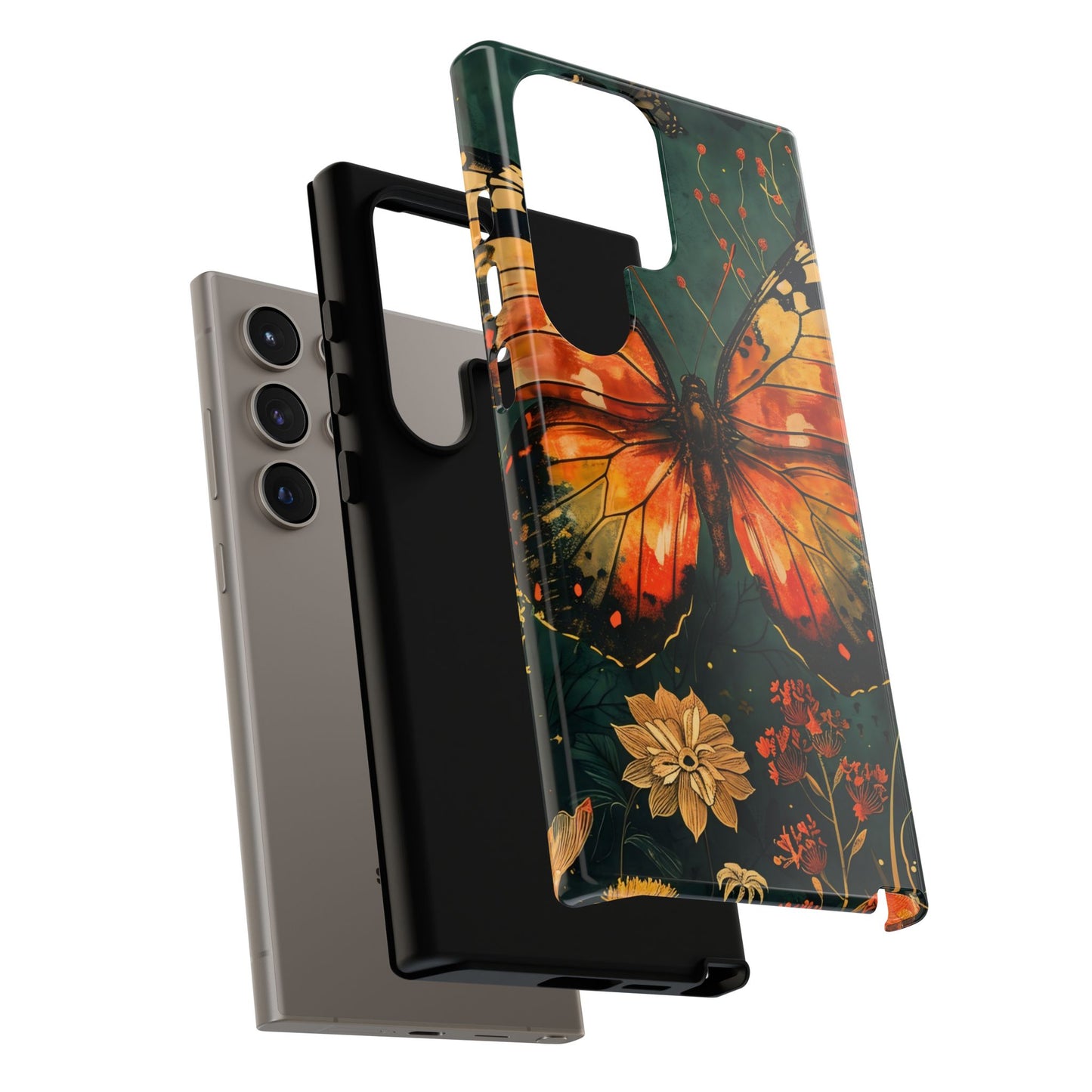 Butterfly Phone Case – Tough Cases for Nature Lovers, Floral Design, Butterfly Art, Unique Gift, Eco-Friendly Protection