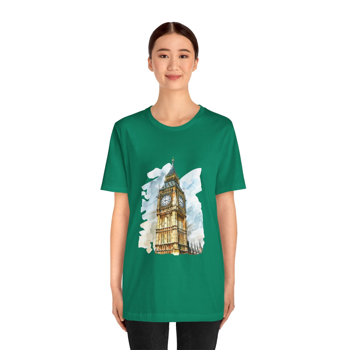Unisex Jersey Short Sleeve Tee - Iconic Big Ben Clock Tower Design - London Landmark