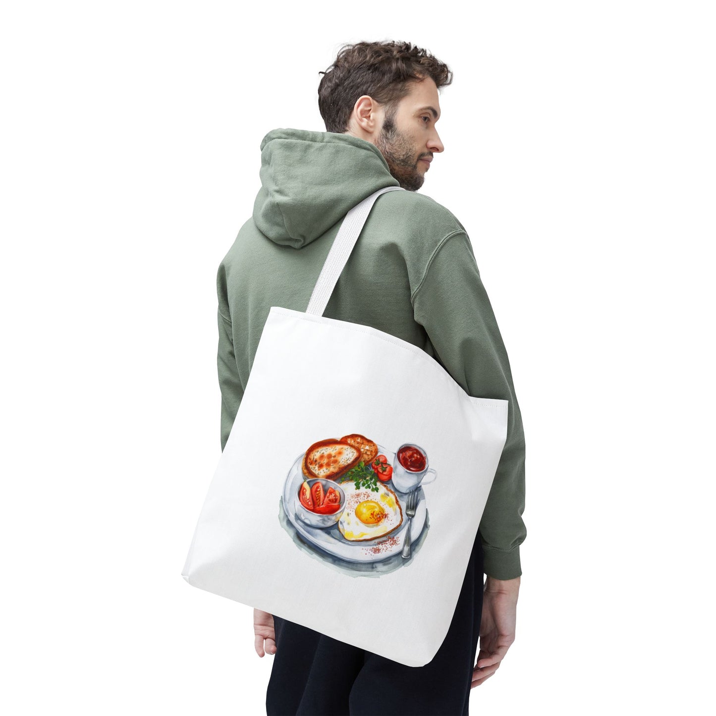 Breakfast Lovers Tote Bag, Art Tote, Foodie Gift, Market Bag, Designed for Brunch Enthusiasts, Perfect for Grocery Shopping
