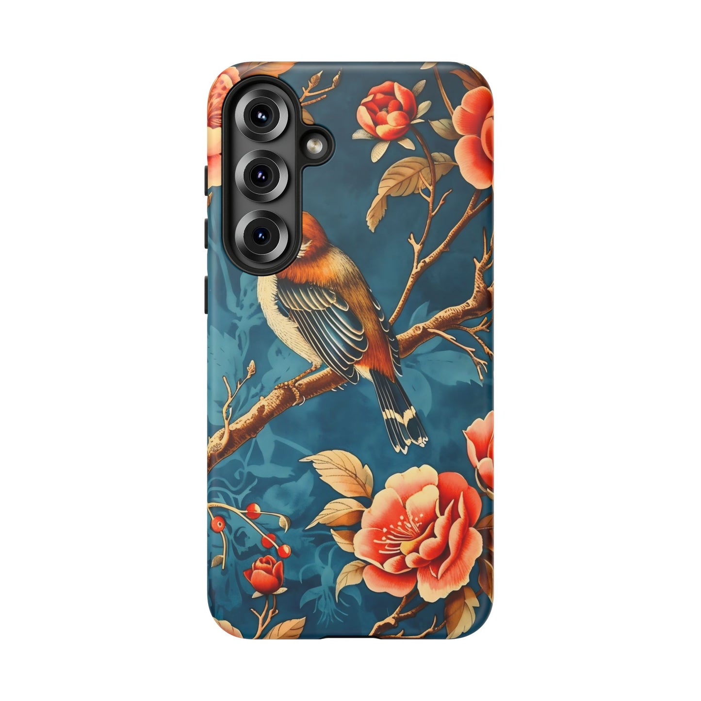 Bird & Floral Phone Case, Tough Cases for Nature Lovers, Gift for Her, Customizable Design, Vibrant Tech Accessories