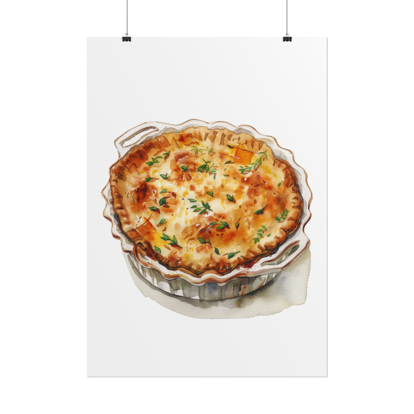 Delicious Quiche Rolled Posters for Kitchen Decor, Culinary Art, Foodie Wall Art, Gift for Chefs, Cooking Enthusiasts, Home Decor