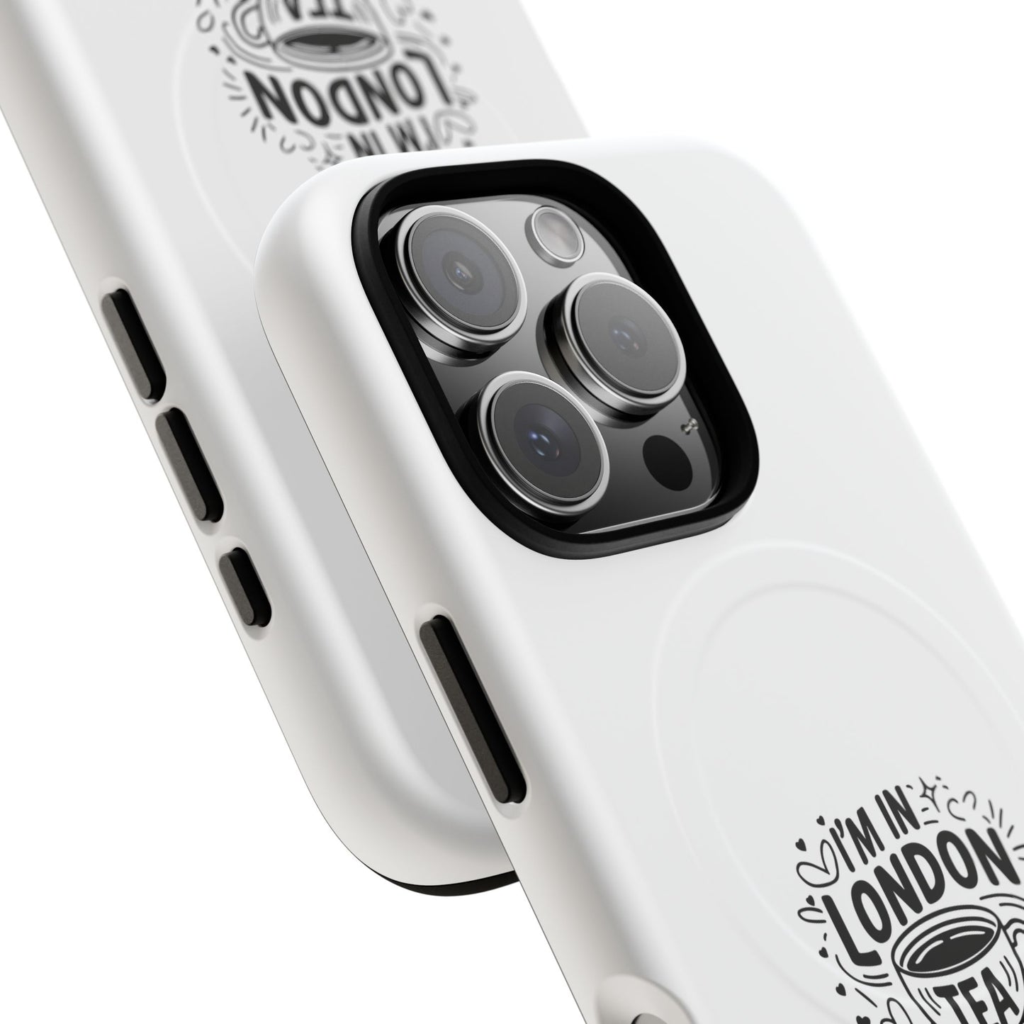 Magnetic Phone Case with London Tea Design, Tough Mobile Cover, Gift for Tea Lovers, Travel Accessory, Unique Phone Protector
