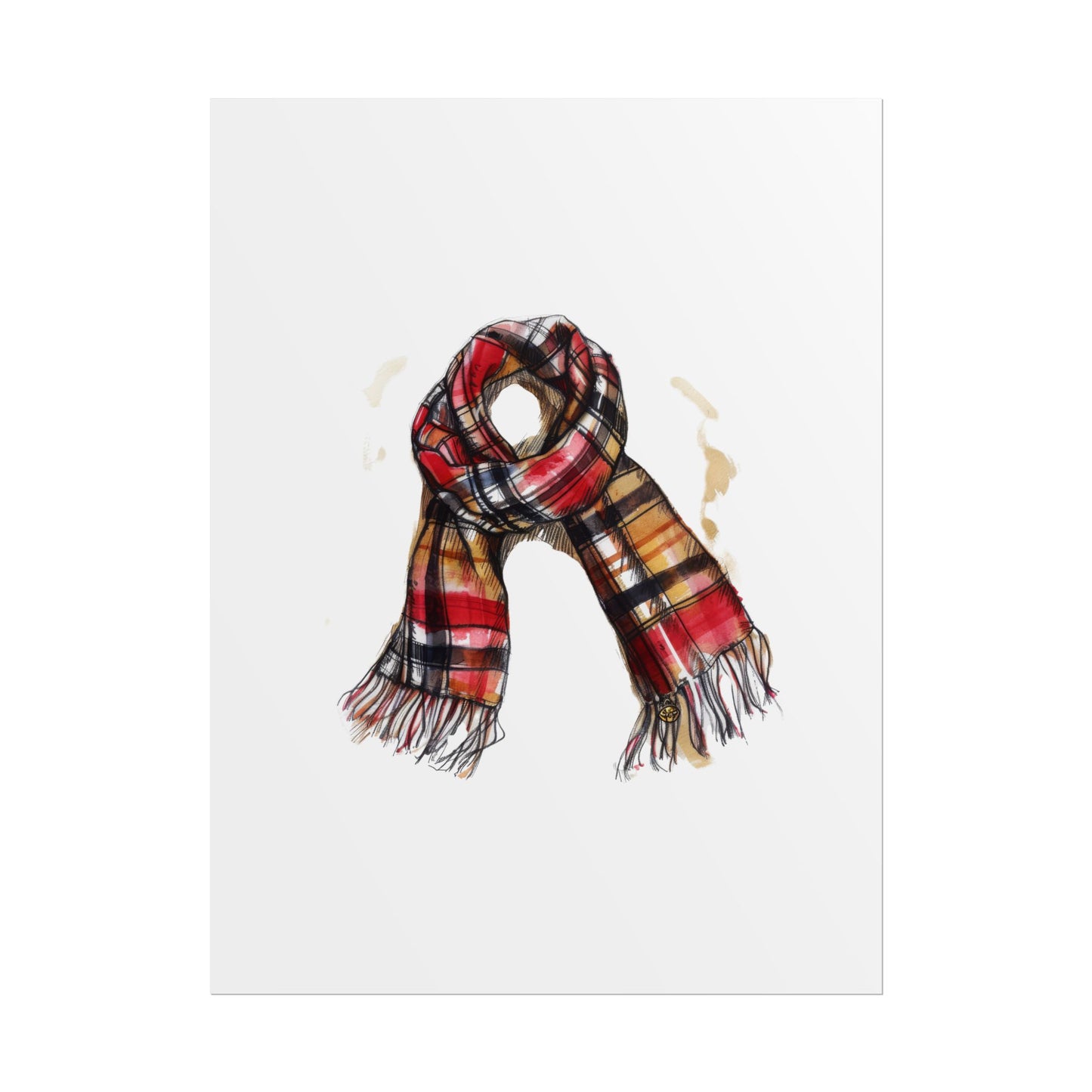 Cozy Scarf Wall Art - Fall Decor for Home, Rustic Style, Gift for Her, Cozy Vibes, Autumn Aesthetic