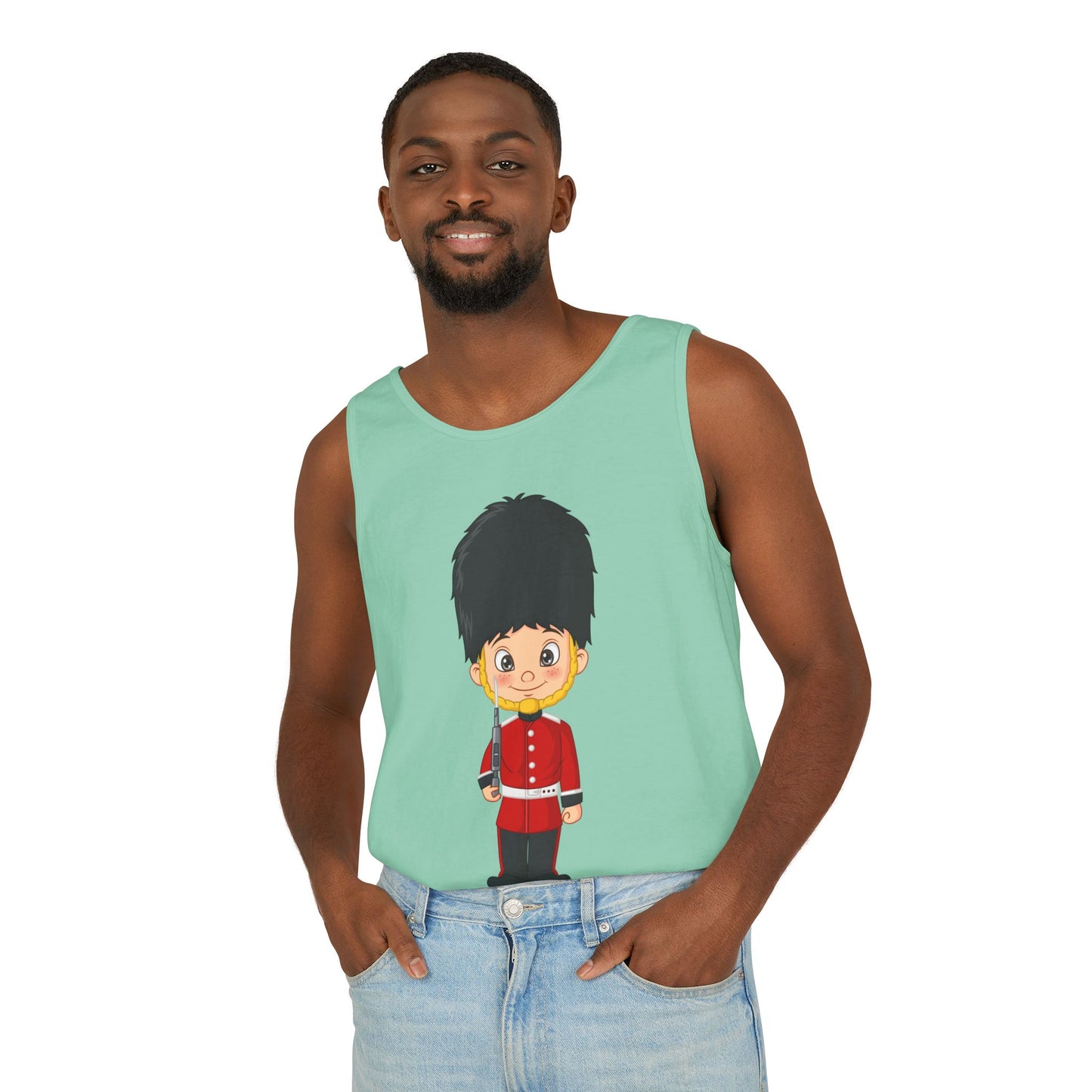 Unisex Garment-Dyed Tank Top - British Soldier - Classic Military Elegance and Honorable