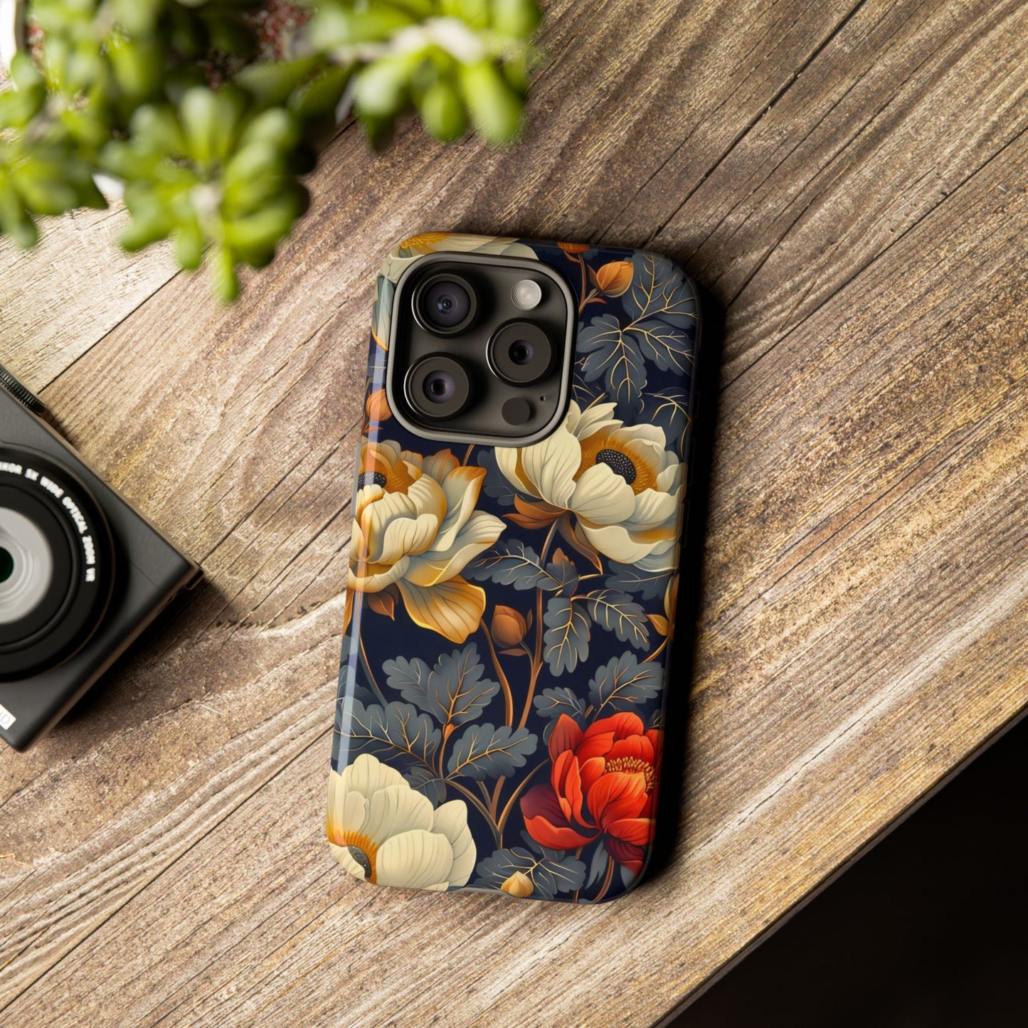 Floral Phone Case - Tough Cases, Stylish Mobile Cover, Flower Design, Holiday Gift, Trendy Accessory, Eco-Friendly Case