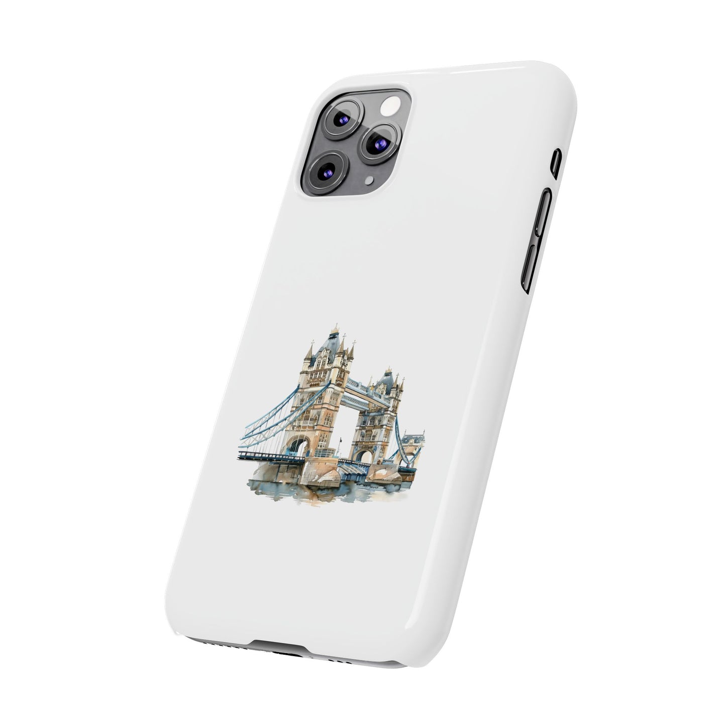 London Bridge Slim Phone Case, Protective Mobile Cover, Stylish Smartphone Accessory, Gift for Travelers, Unique Art Case