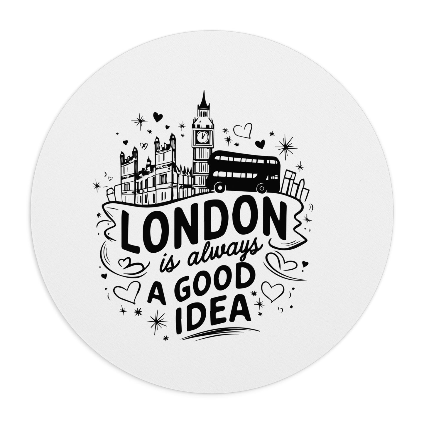 London-Inspired Mouse Pad: Stylish Desk Accessory, Gift for Travel Lovers, Office Decor, Inspirational Gift, Unique Mouse Mat