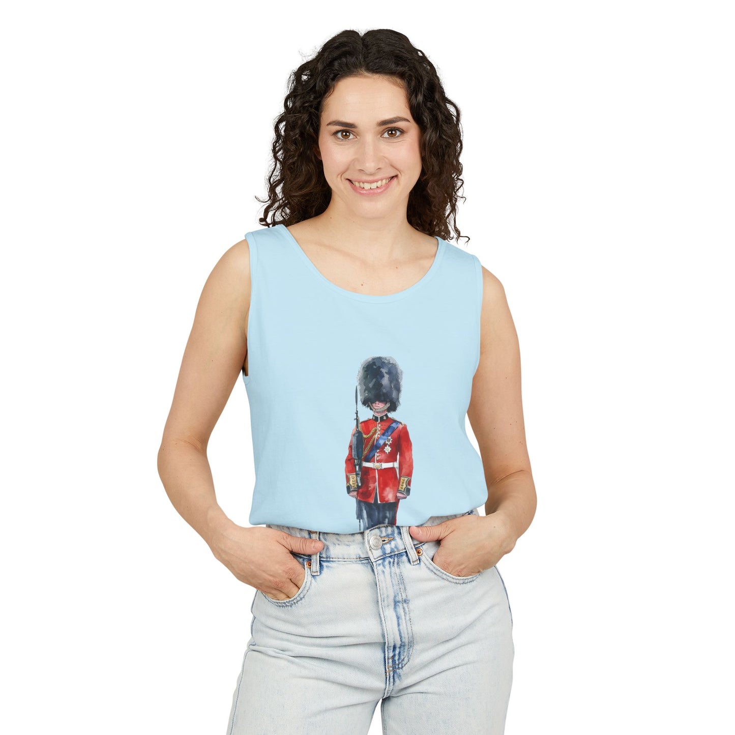 Unisex Garment-Dyed Tank Top - British Royal Guard - Iconic Symbol of Tradition and Honor