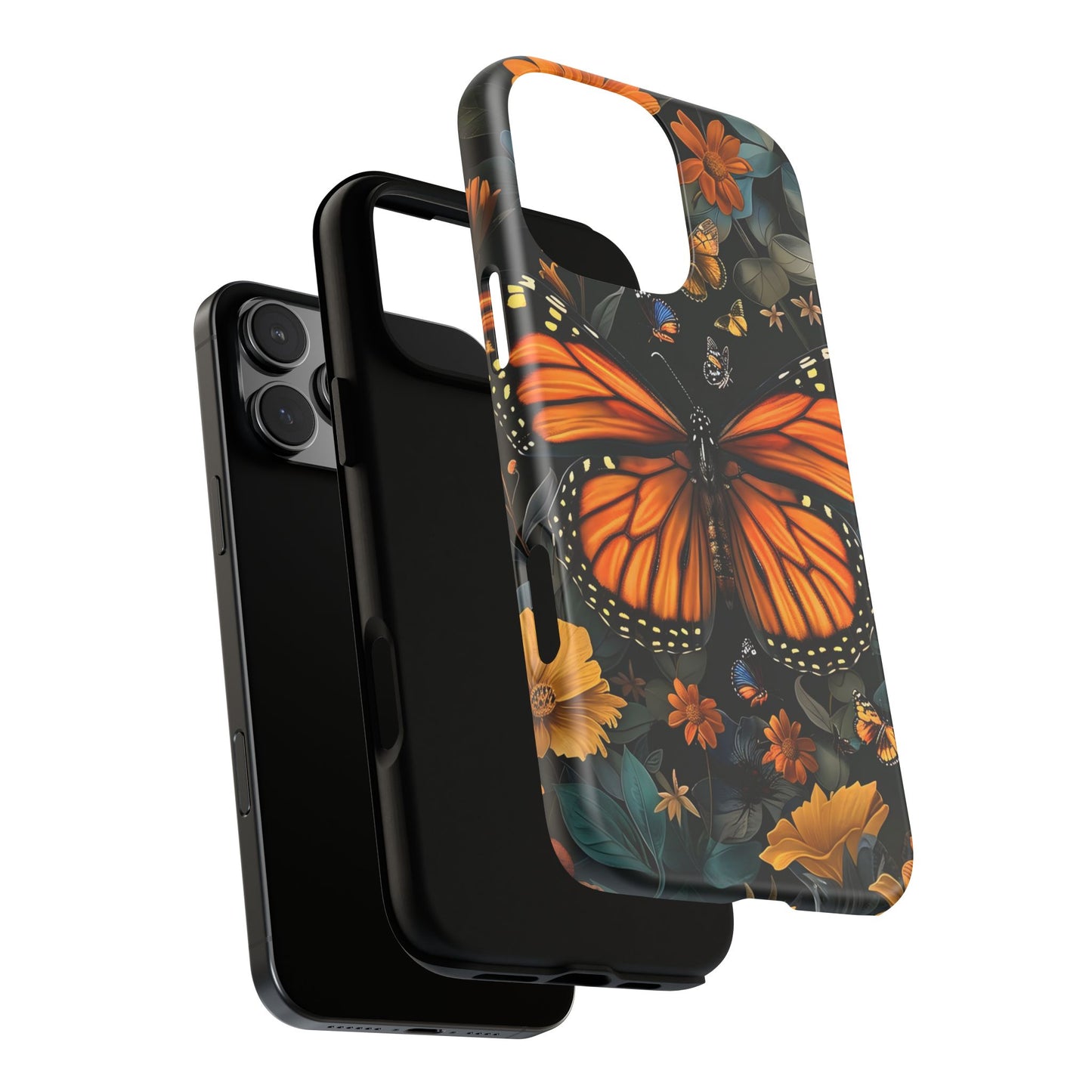 Monarch Butterfly Phone Case, Tough Cases, Nature Lover Gift, Floral Mobile Cover, Eco-Friendly Phone Accessory, Butterfly Design