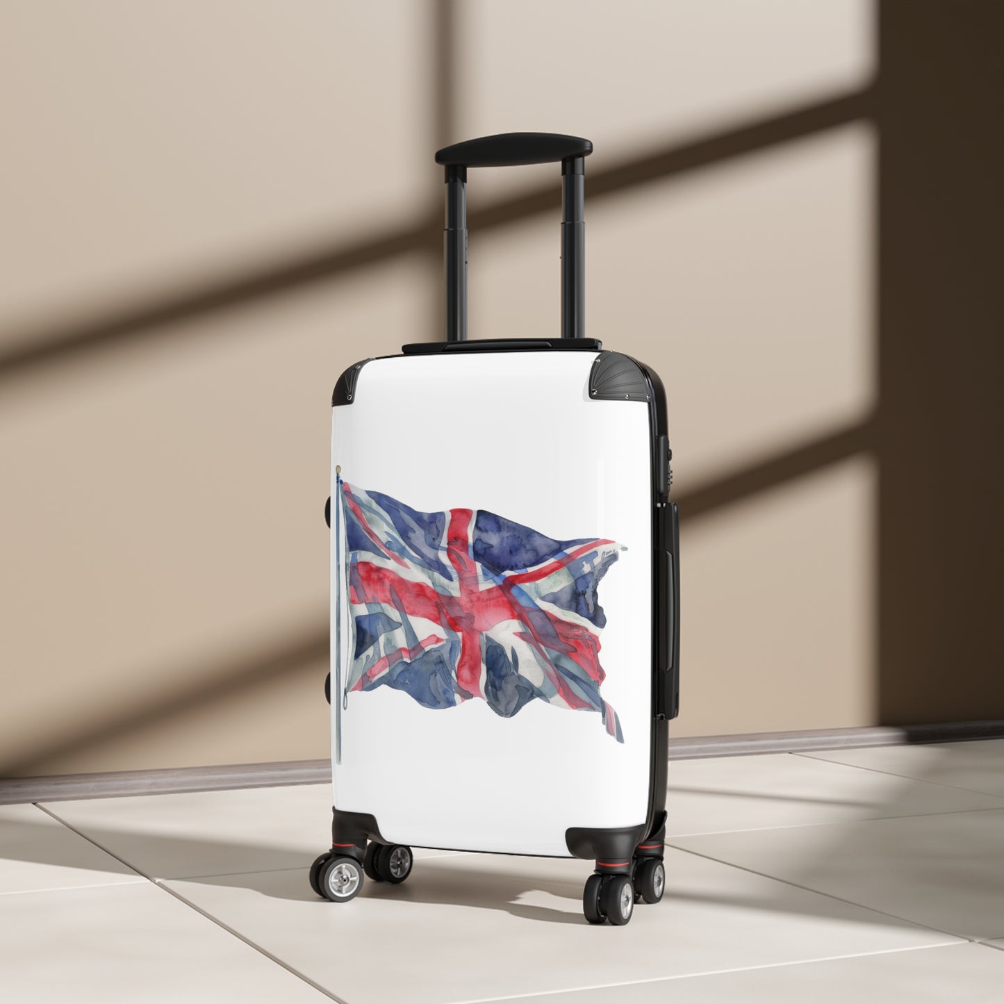 Waving Union Jack Flag Suitcase