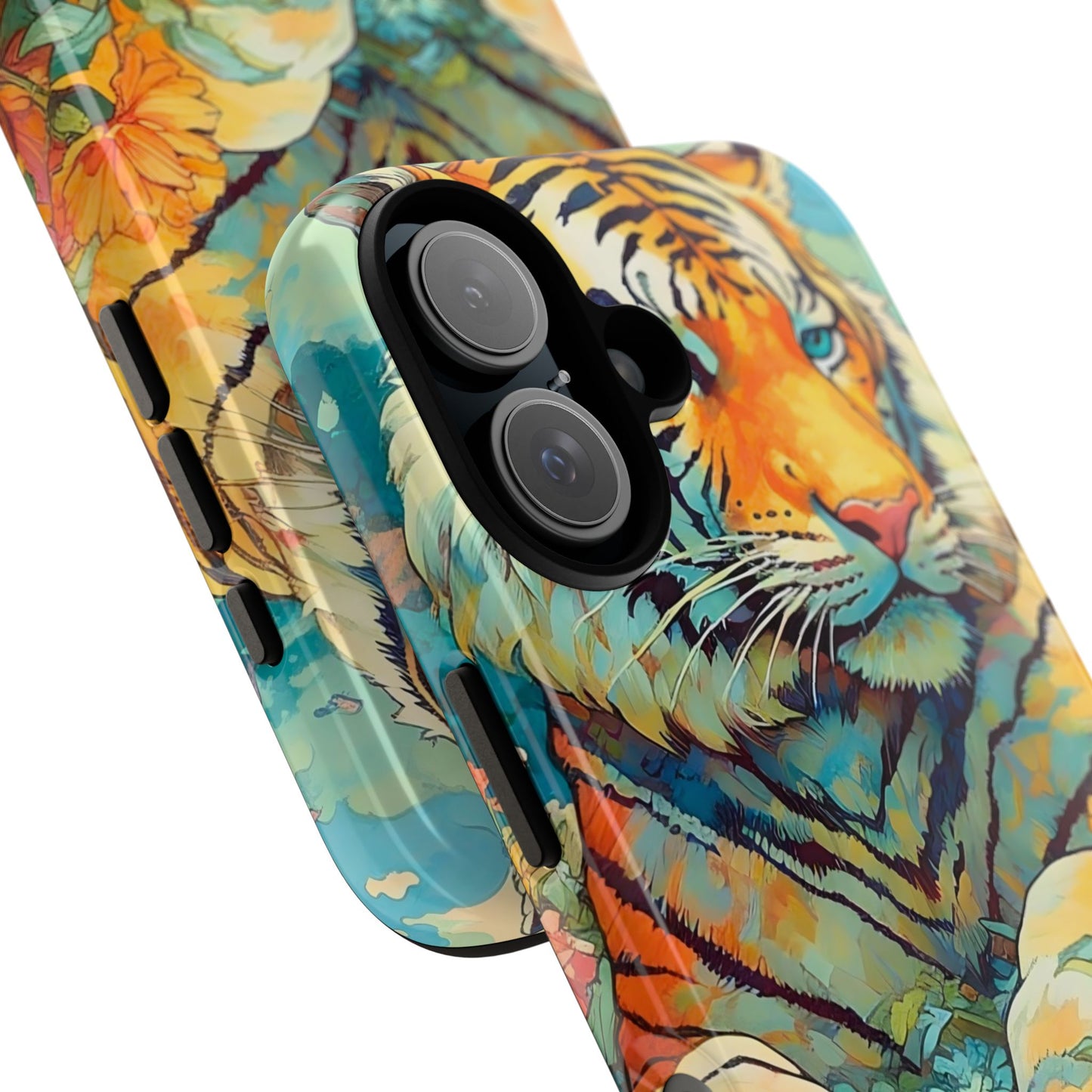 Tiger Jungle Phone Case, Colorful Tough Cases, Animal Lover Gift, Nature Phone Cover, Wildlife Decor, Birthday Present